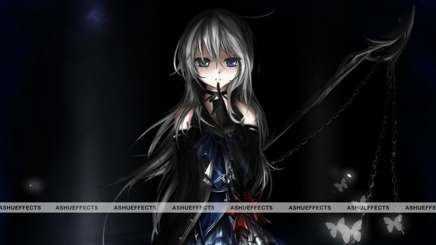 Beautiful Anime Girl BlackWallpapers