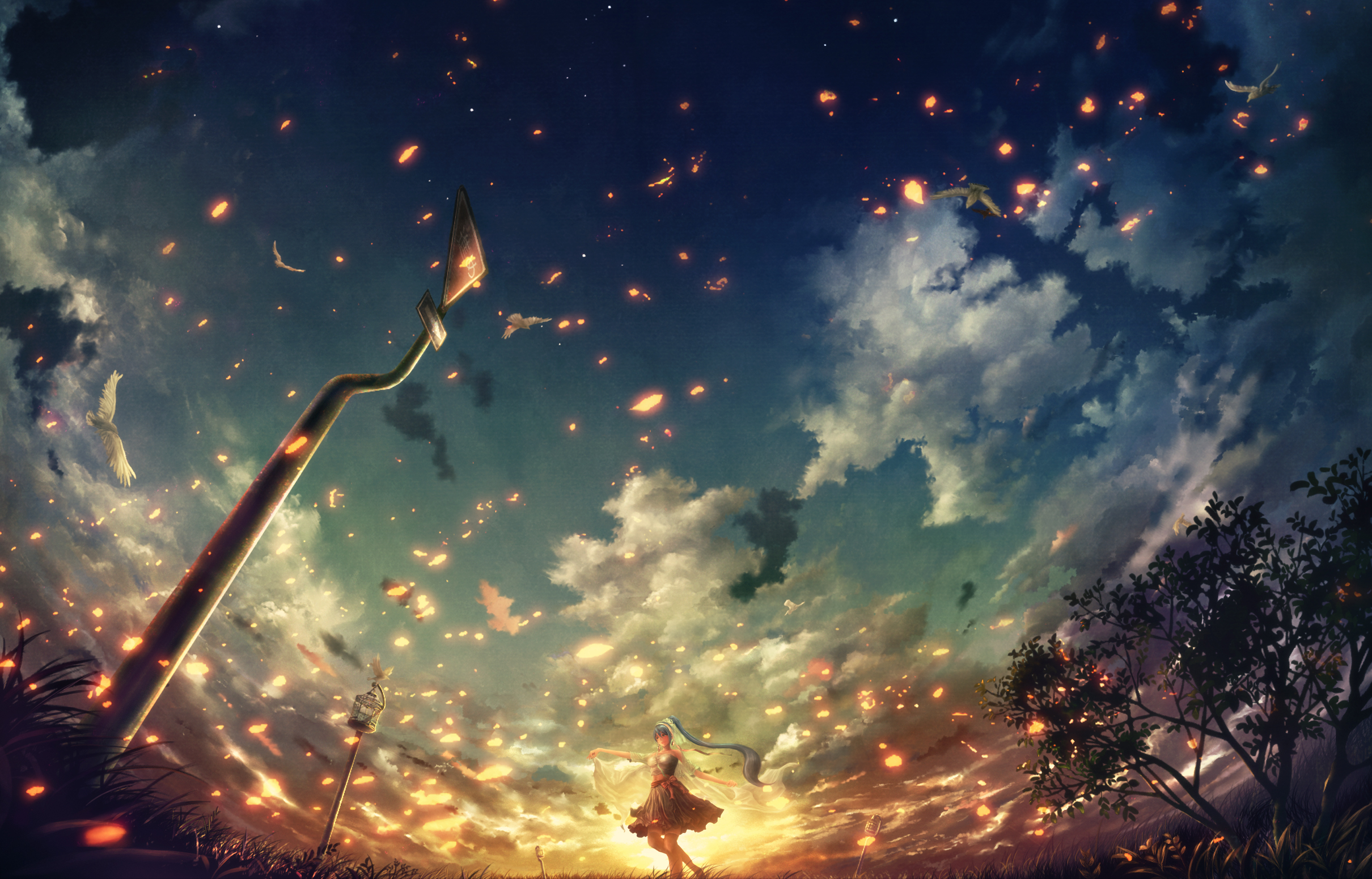 Beautiful Cloudy Sky AnimeWallpapers