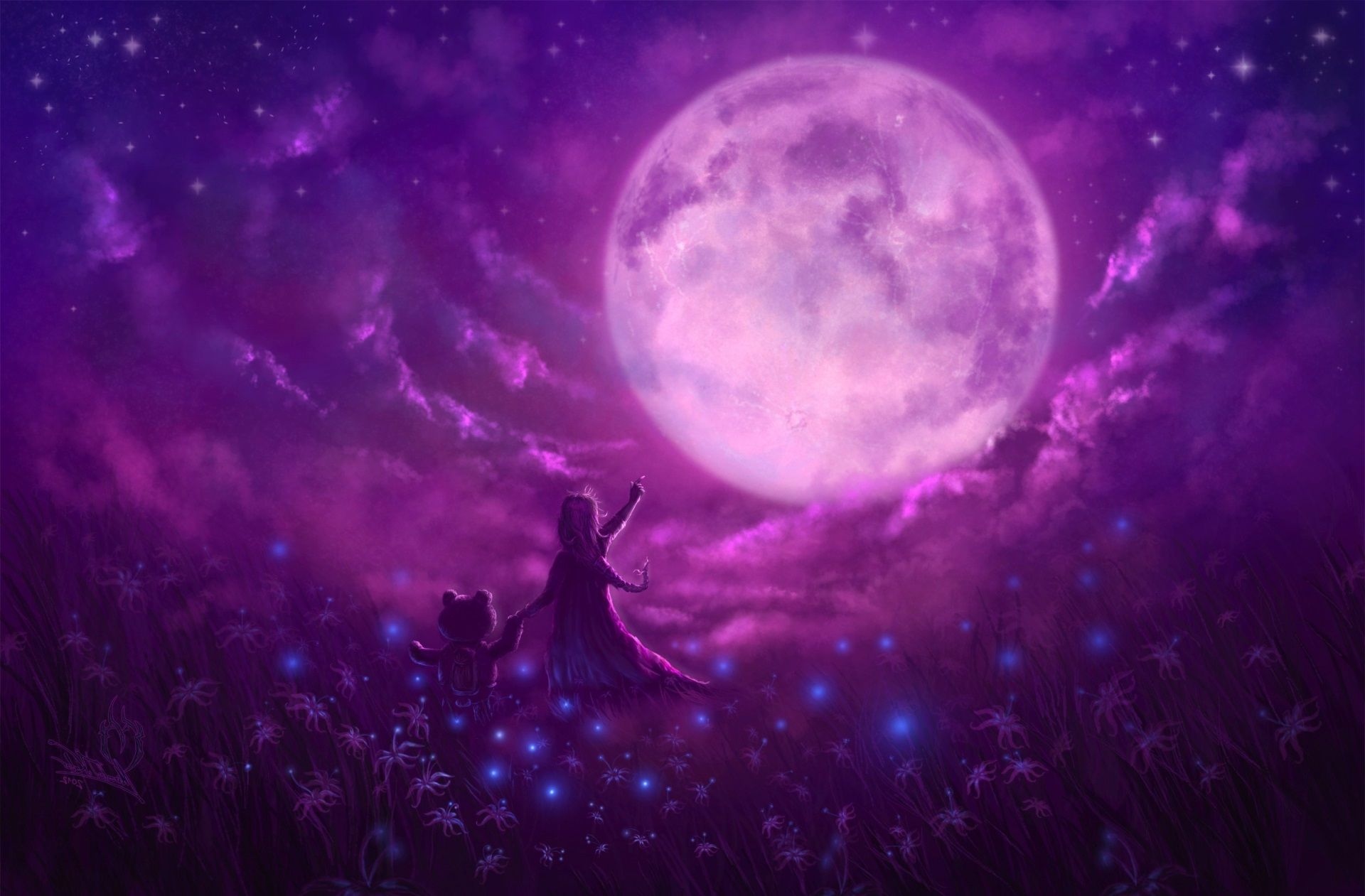 Beautiful Purple Moon Wallpapers