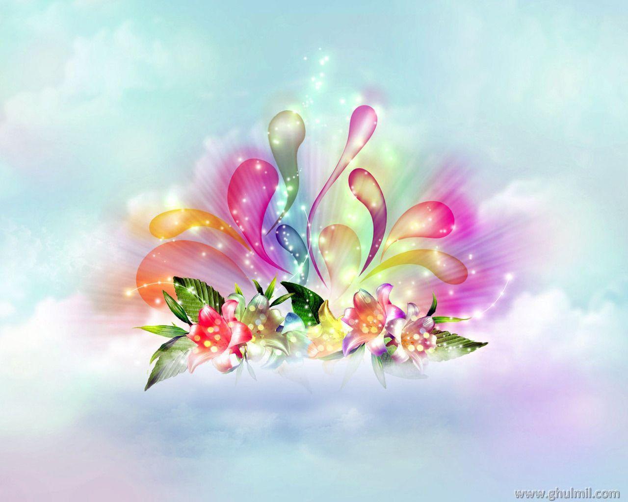 Cute 3D Flowers Wallpapers