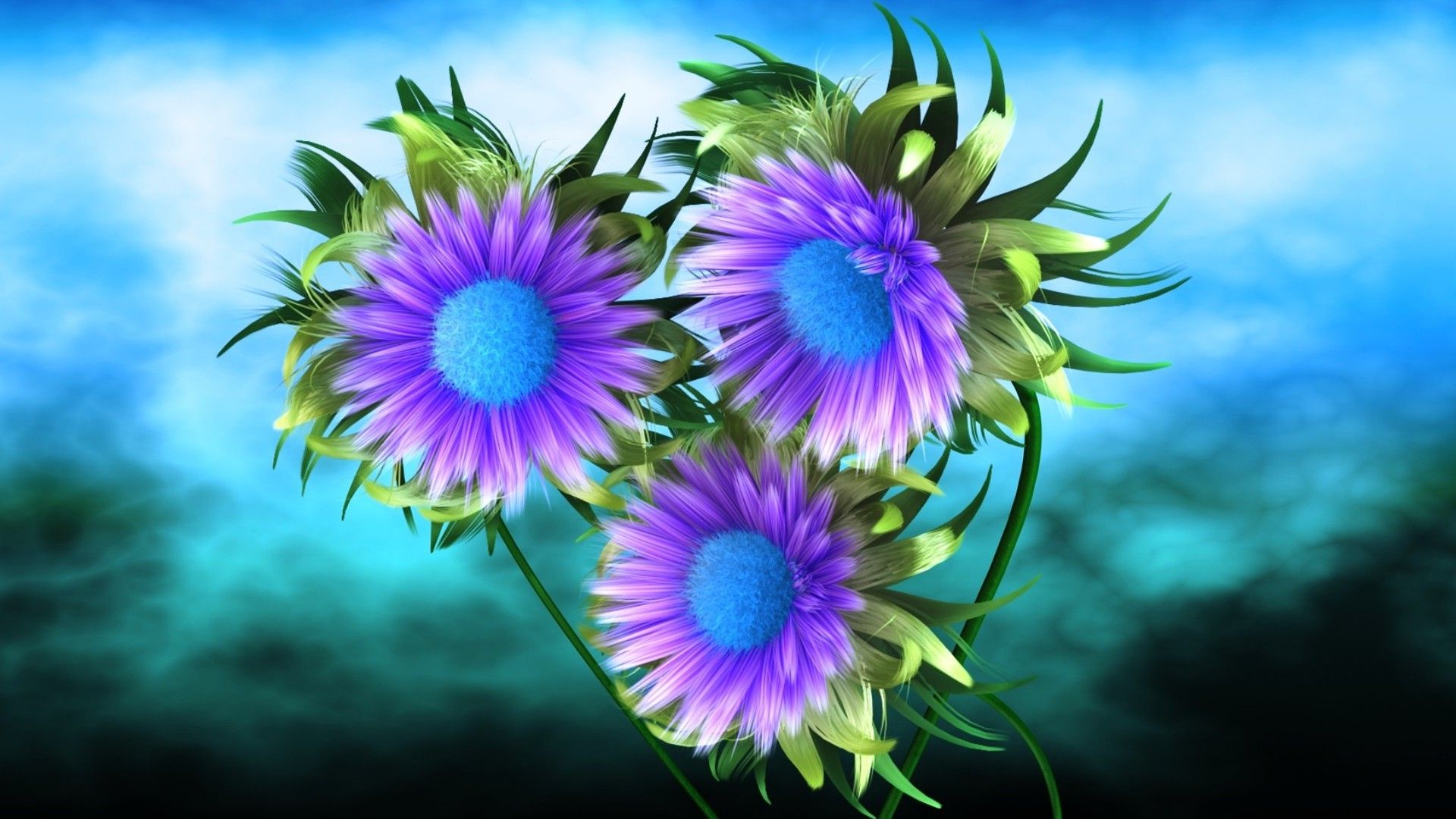 Cute 3D Flowers Wallpapers