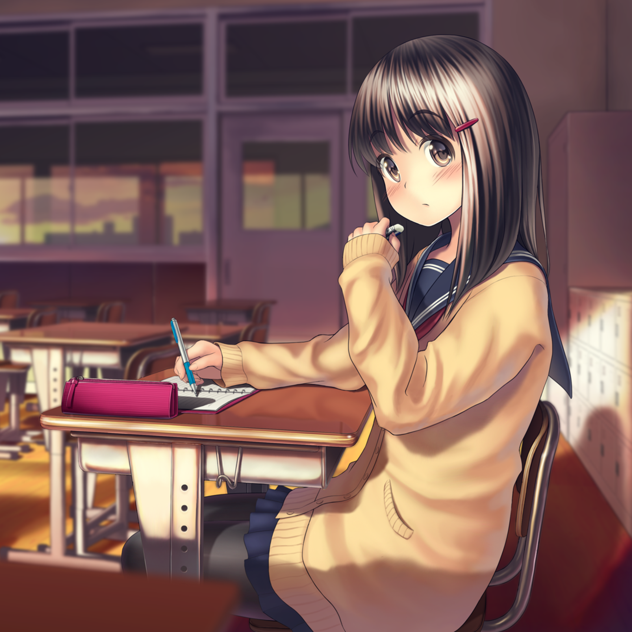 Cute Anime School GirlWallpapers