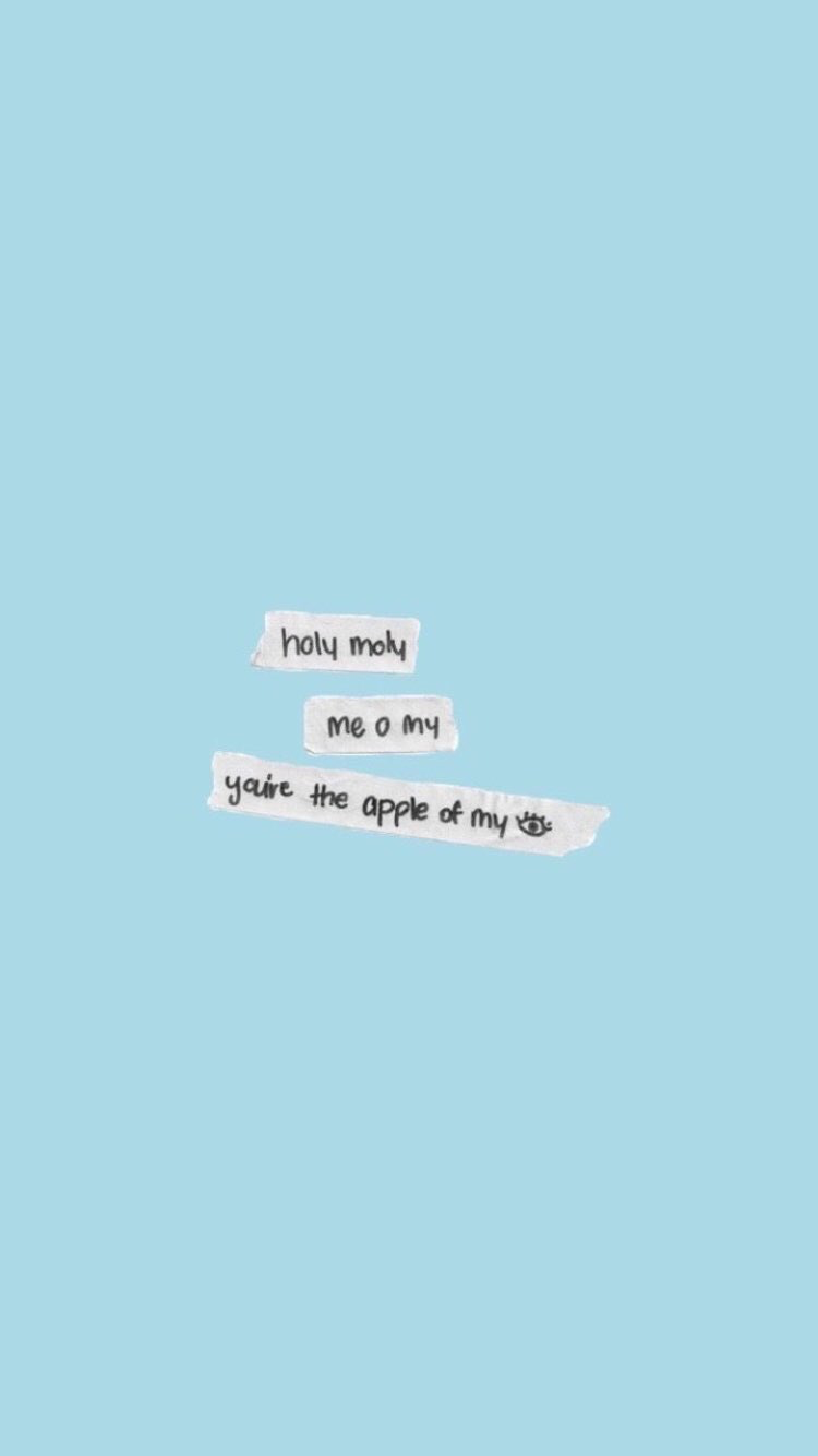 Cute Blue Aesthetic QuoteWallpapers