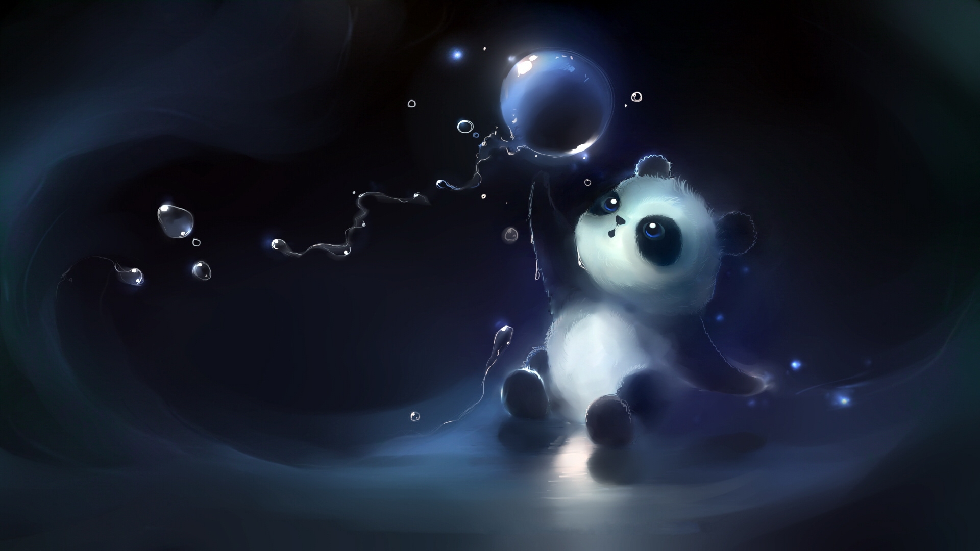 Cute Blue Panda Wallpapers