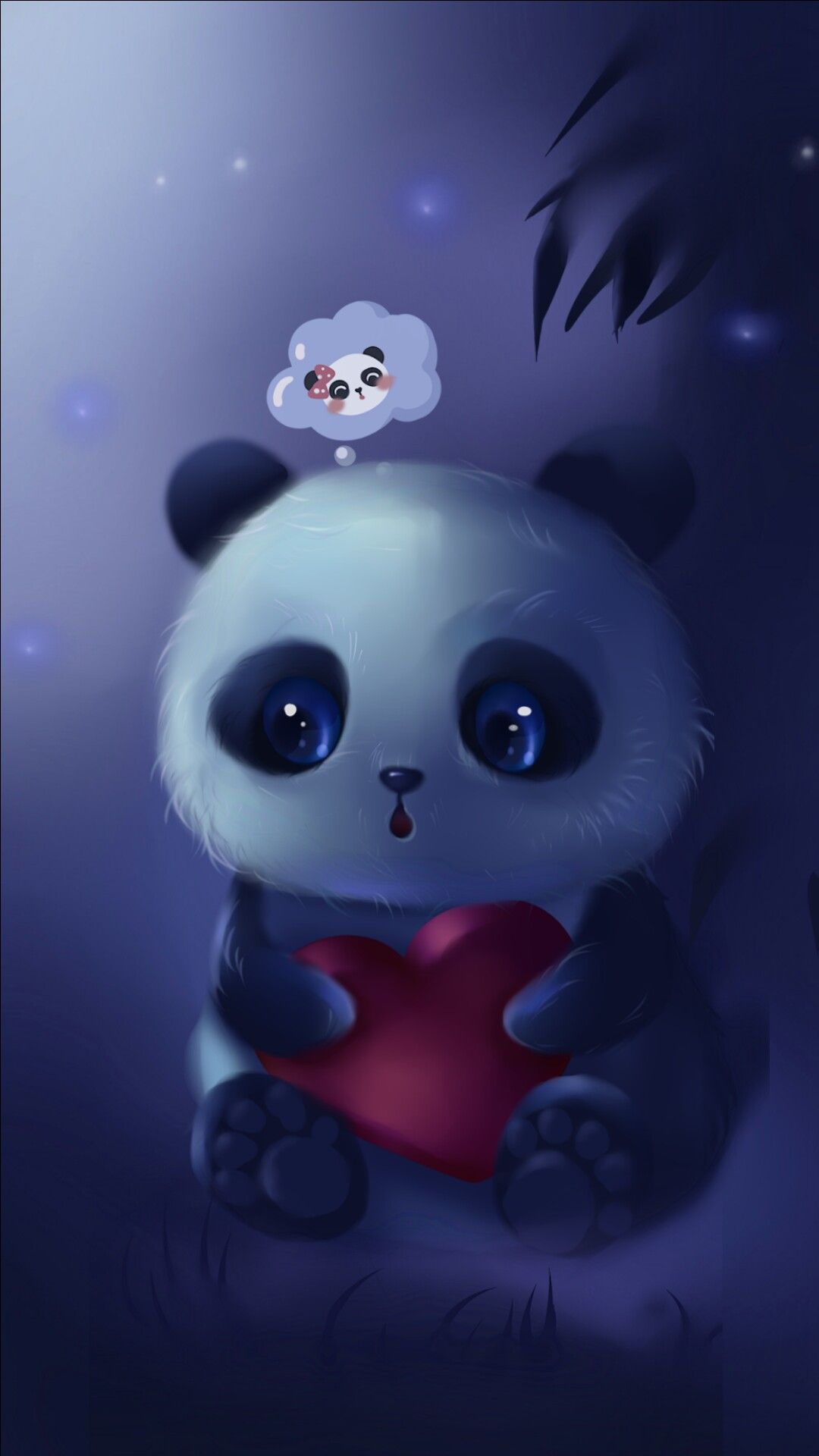 Cute Blue Panda Wallpapers