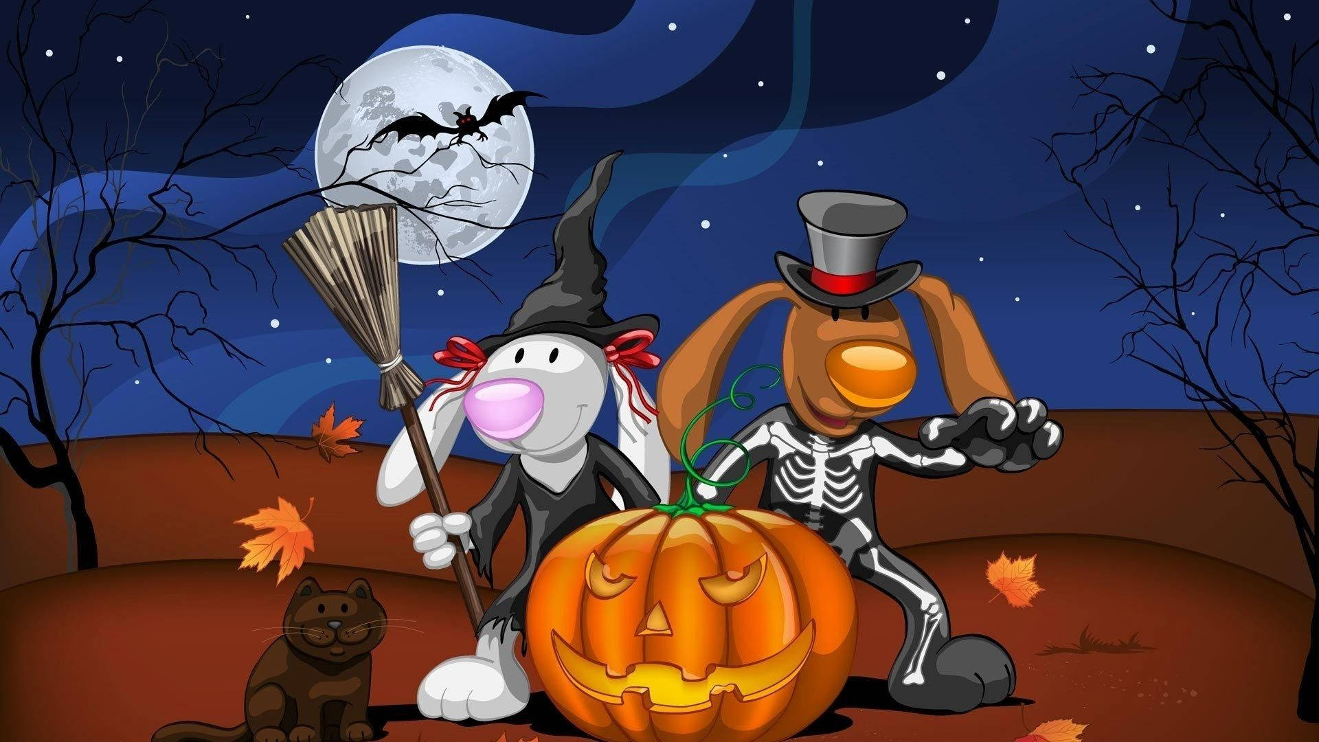 Cute Cartoon Happy Halloween Wallpapers