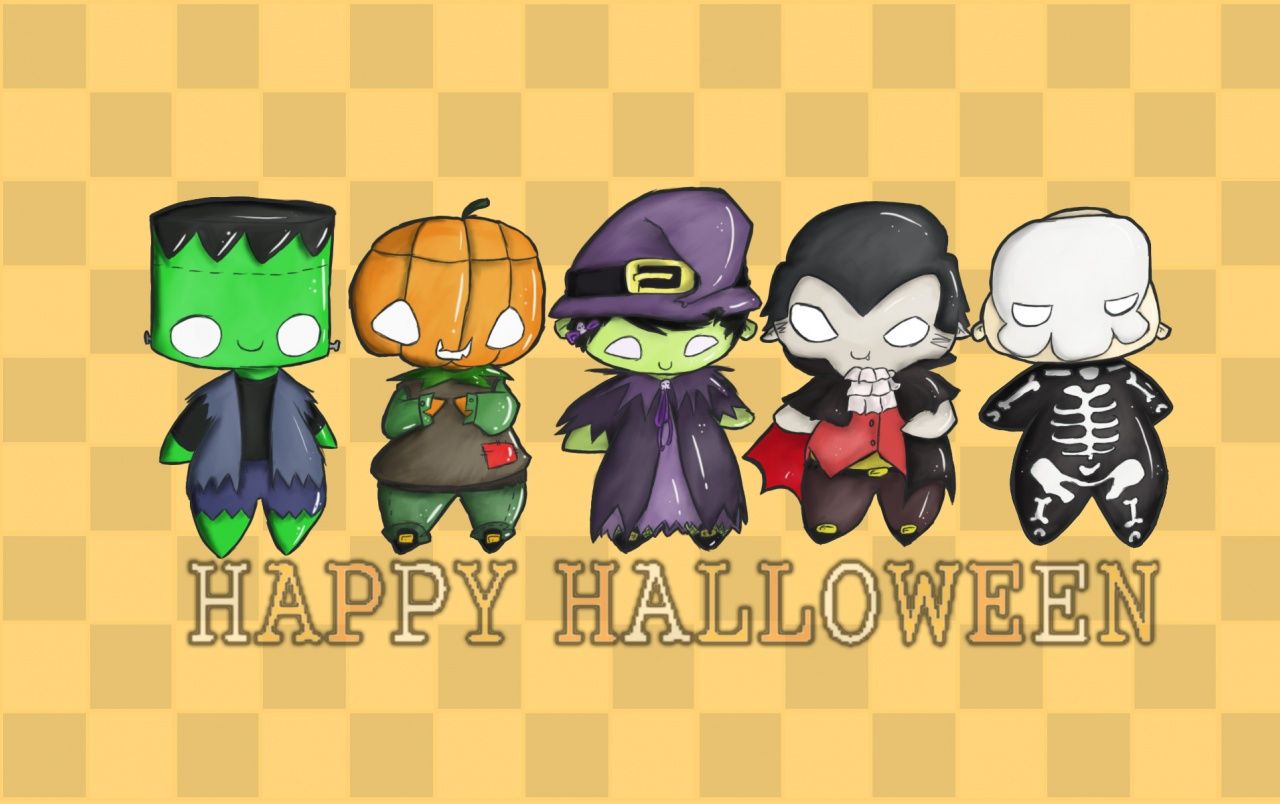 Cute Cartoon Happy Halloween Wallpapers