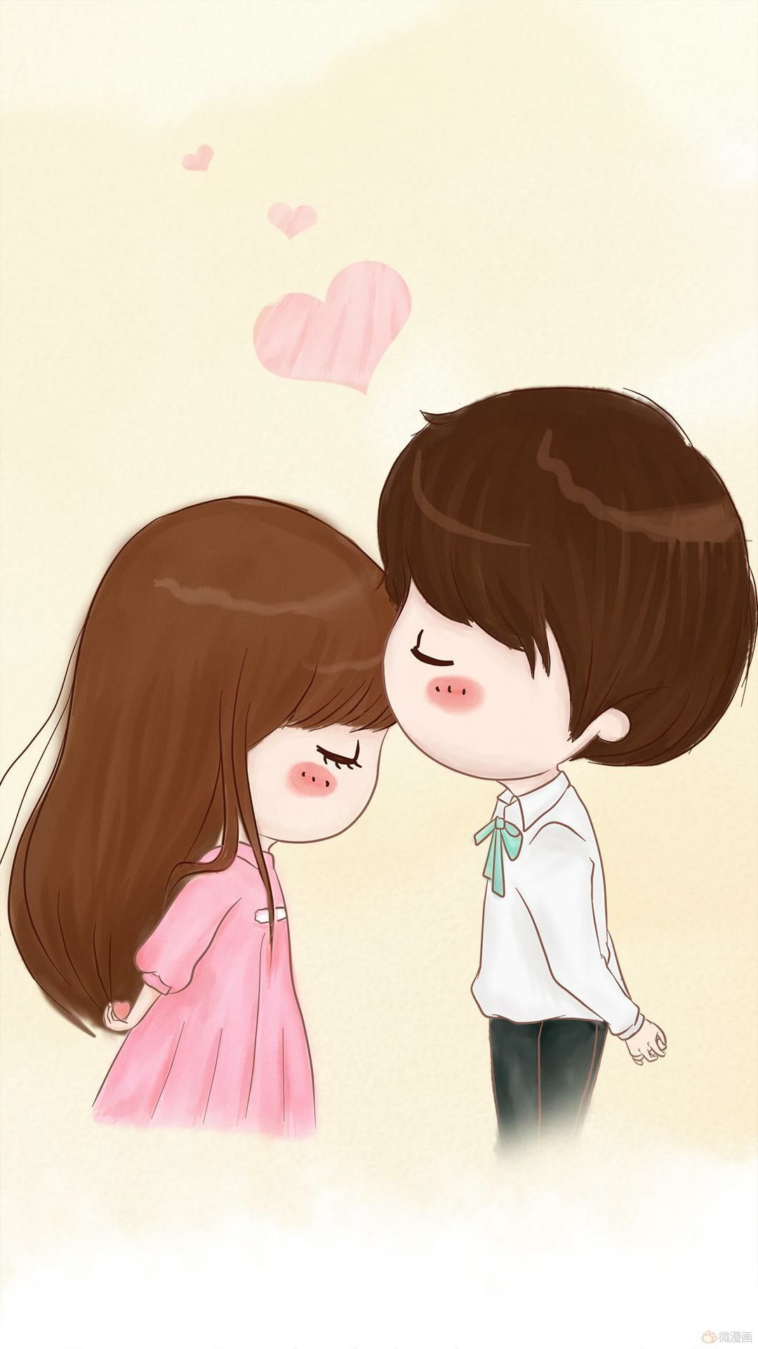 Cute Cartoon Love Couple  Wallpapers