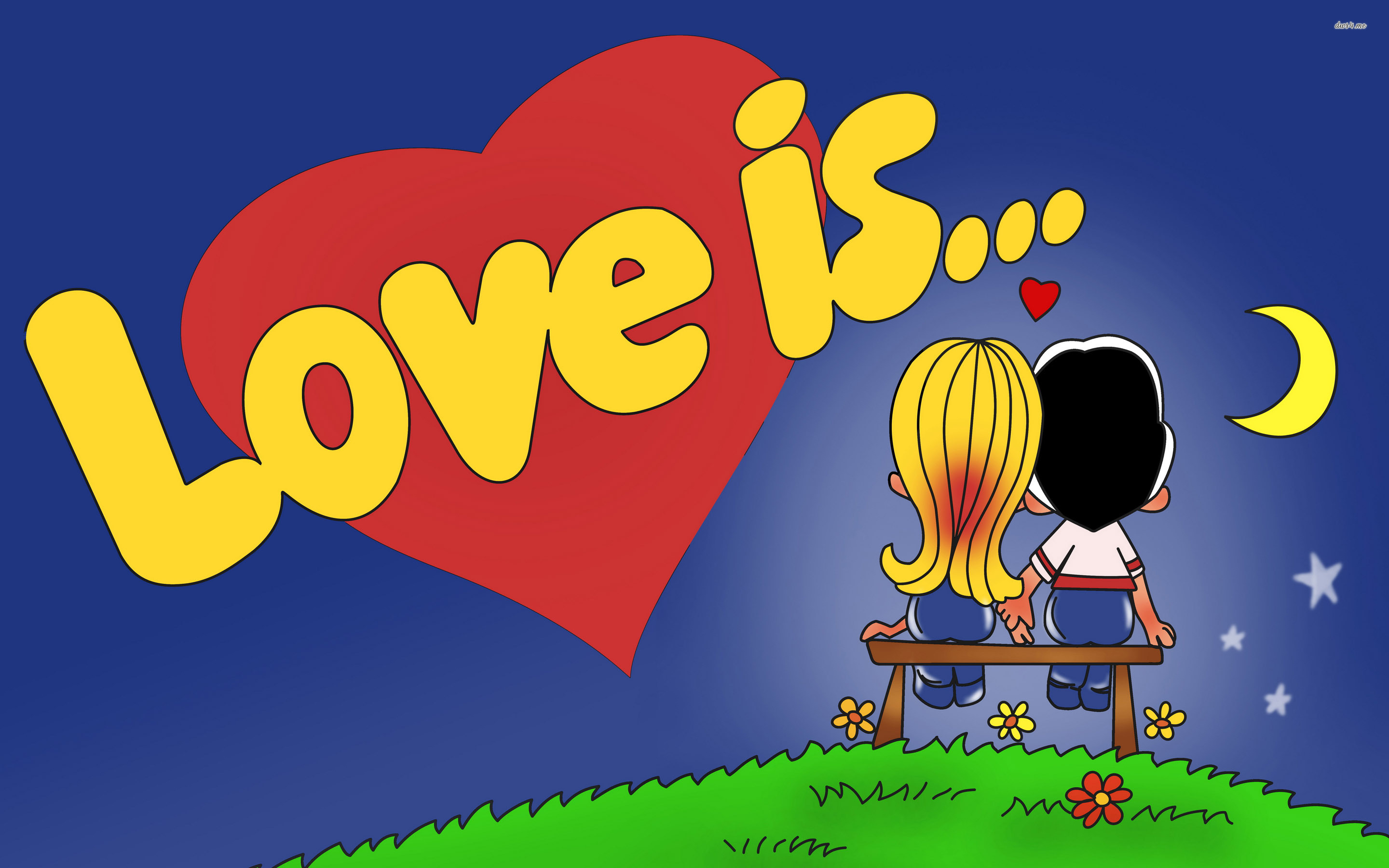 Cute Cartoon Love Couple  Wallpapers