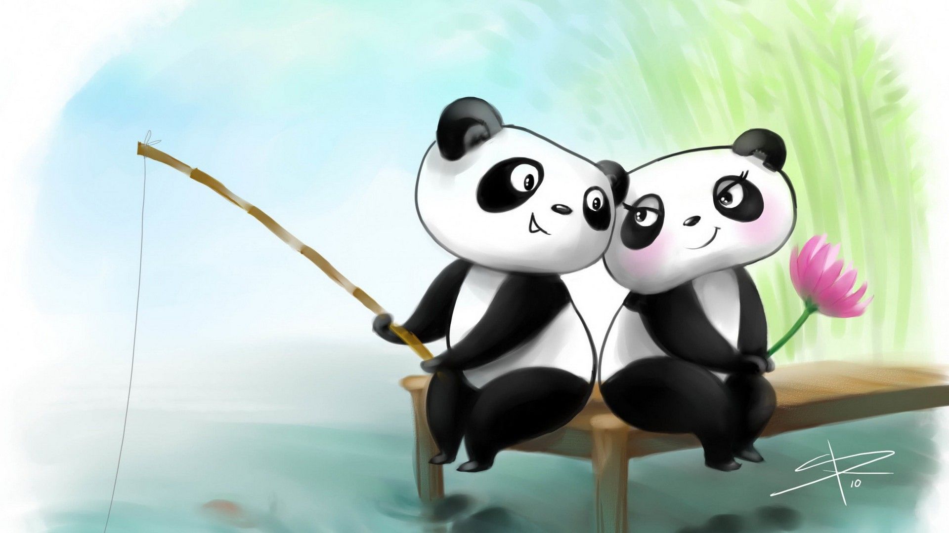 Cute Cartoon Panda Wallpapers