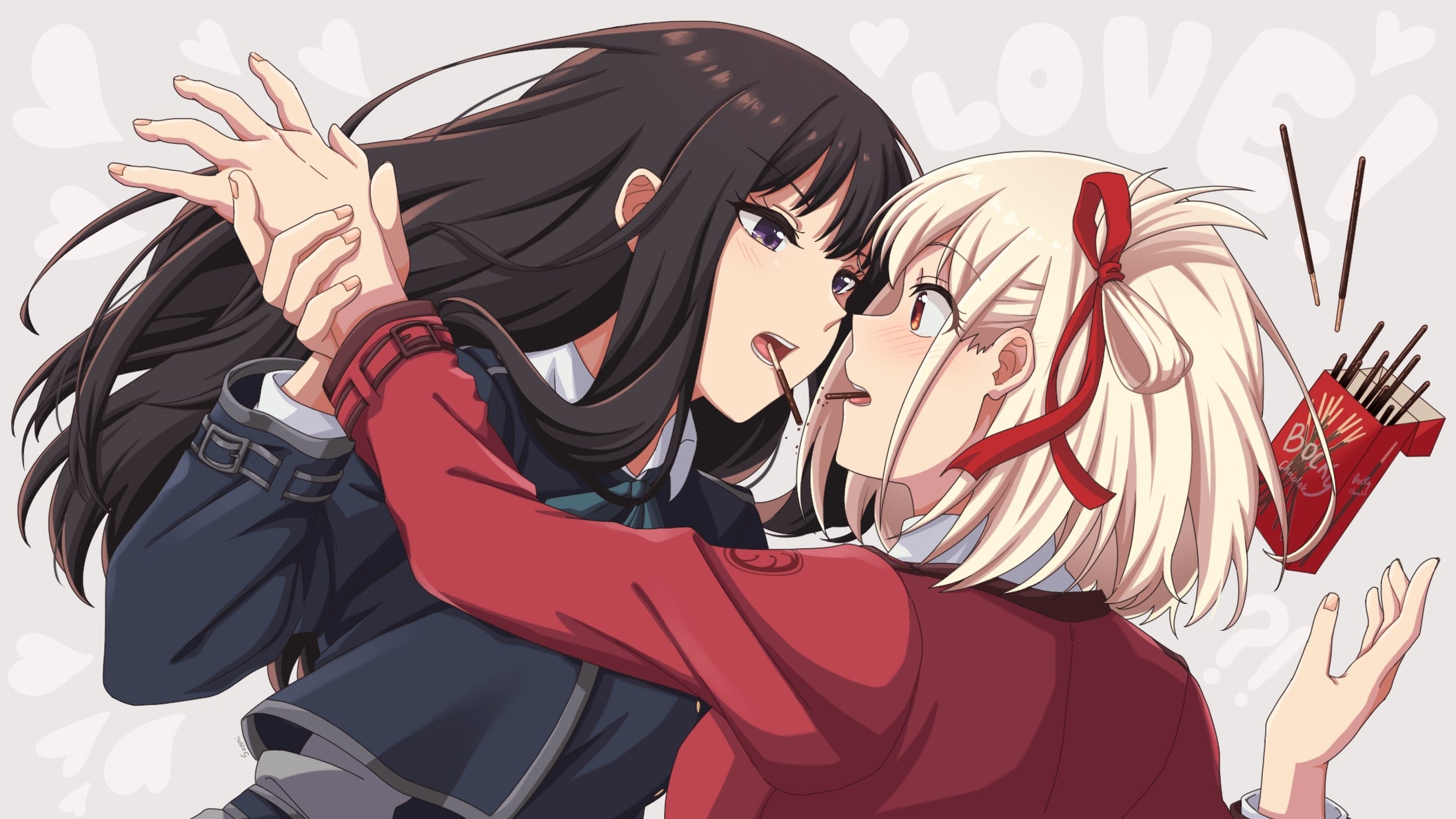 Cute Couple Anime Kiss PockyWallpapers