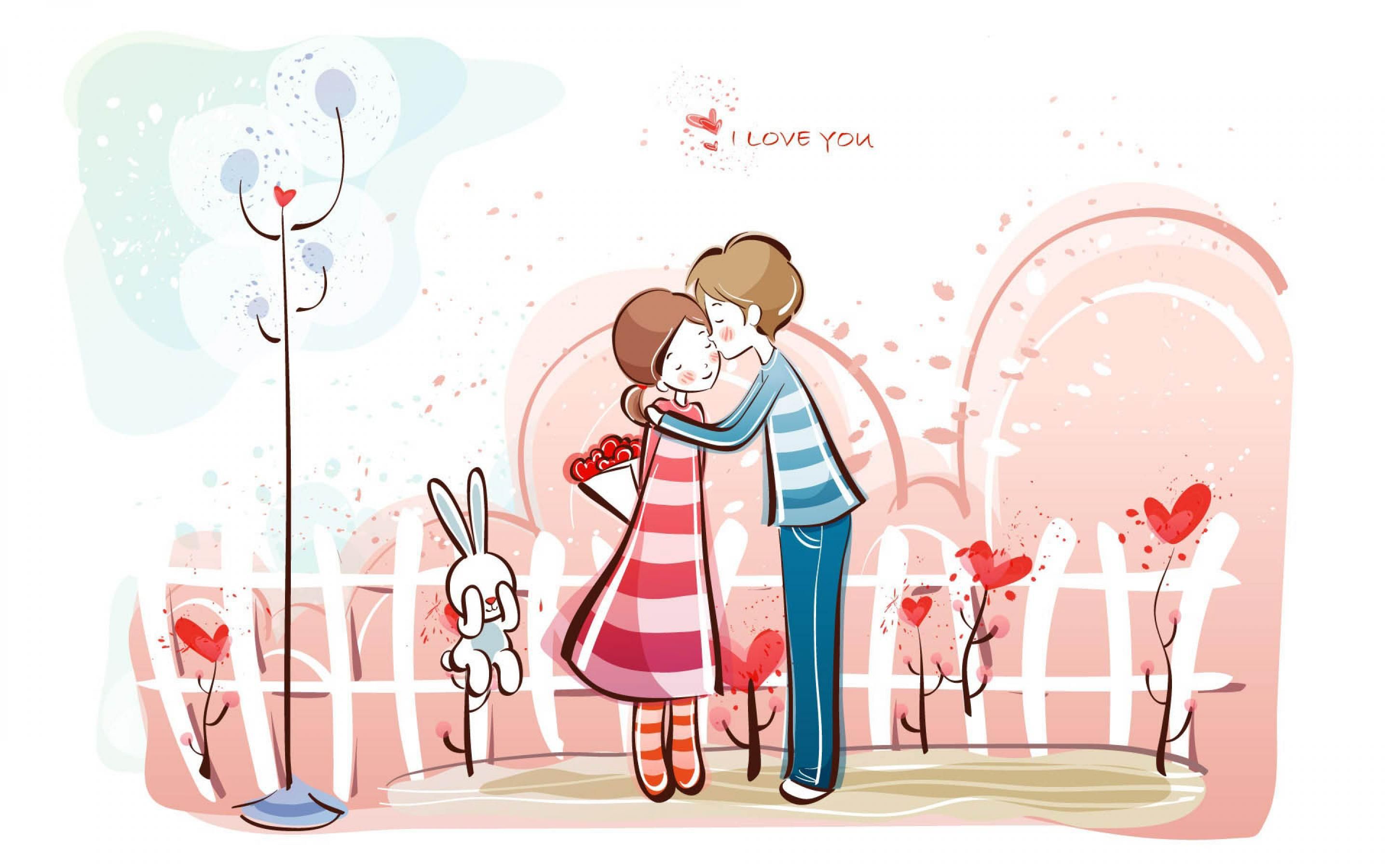 Cute Couple Cartoon Wallpapers