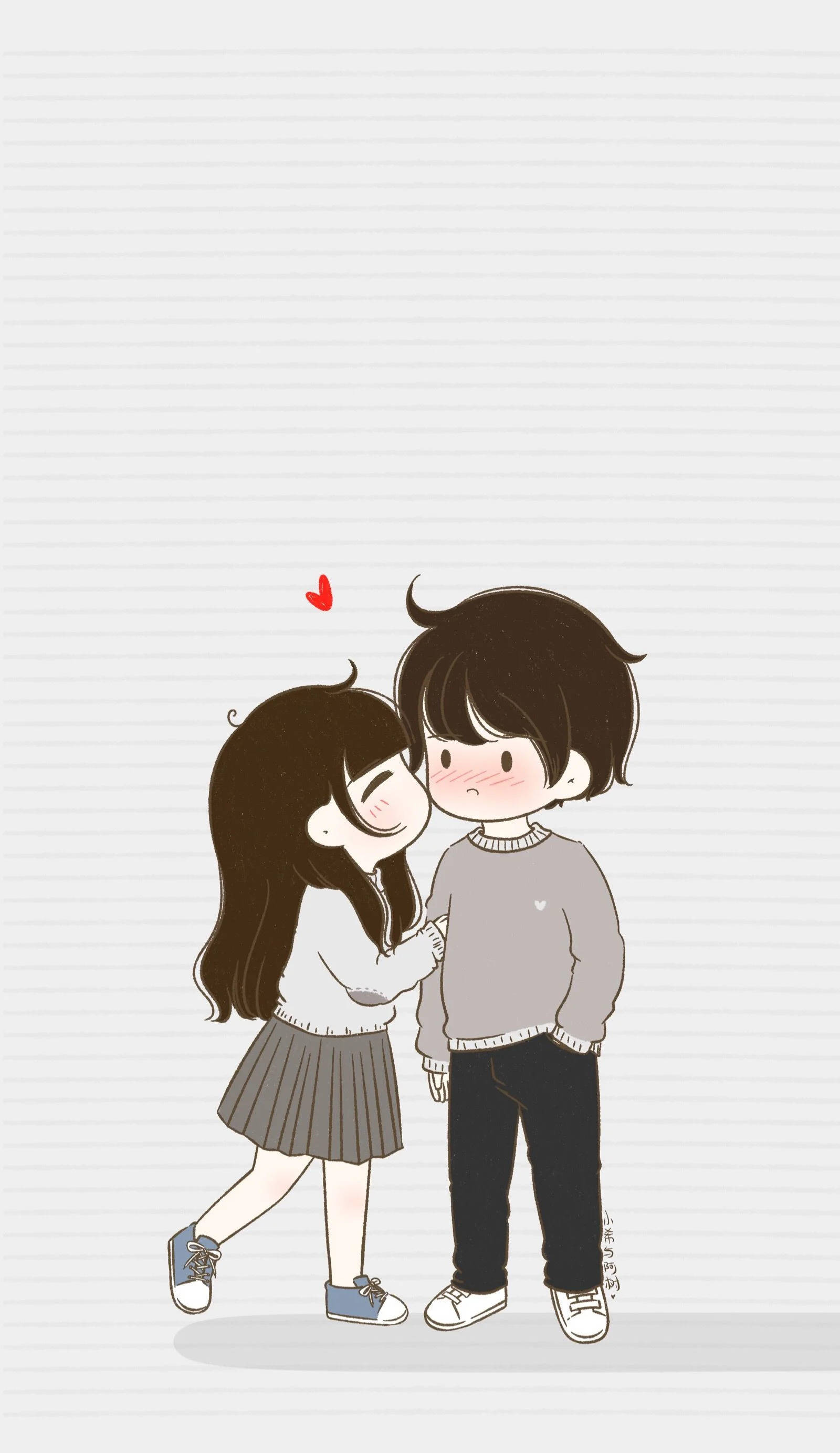 Cute Couple Drawing Wallpapers