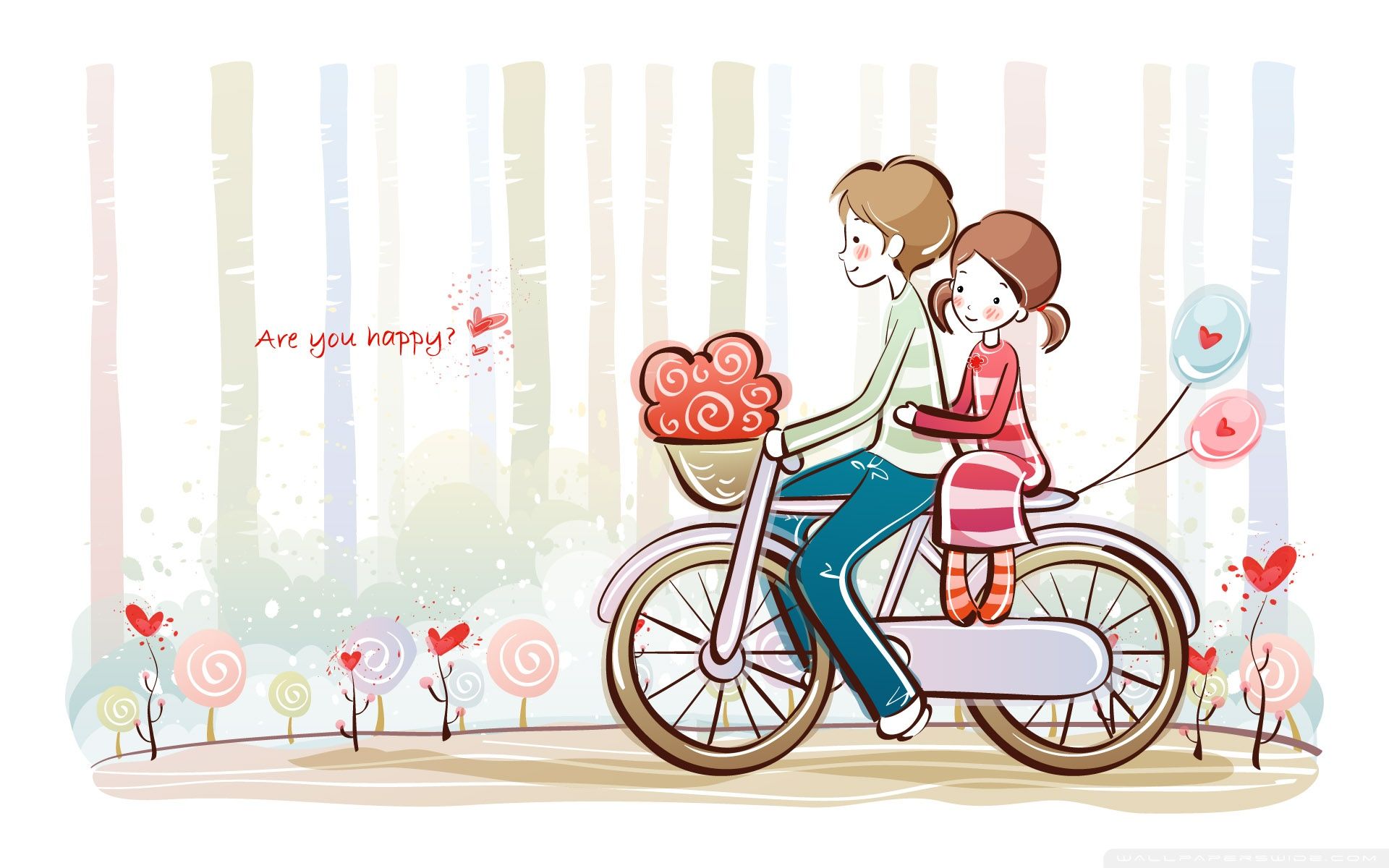 Cute Couples Cartoon Wallpapers