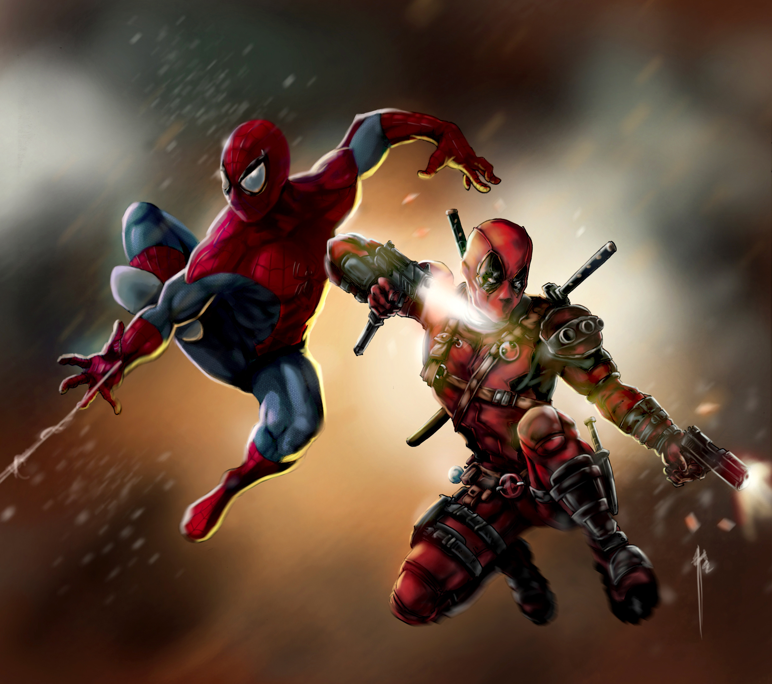 Cute Deadpool And Spider Man Wallpapers