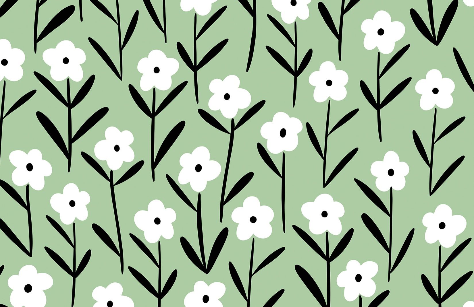 Cute Floral Green Wallpapers