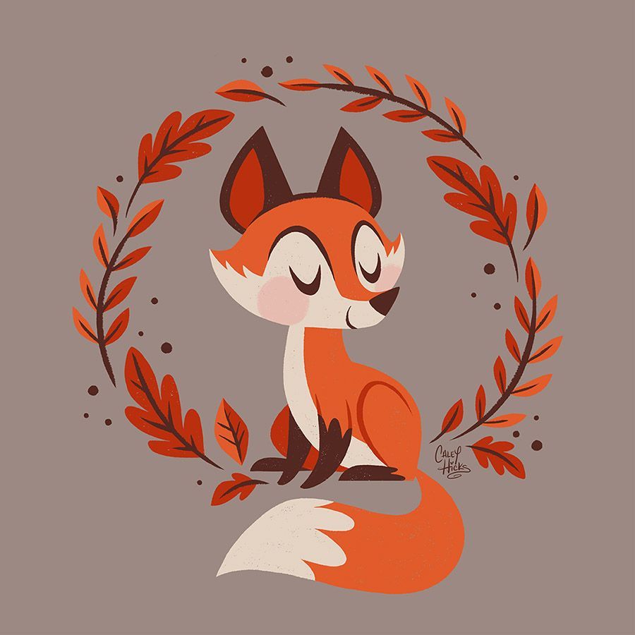 Cute Fox Drawing Wallpapers