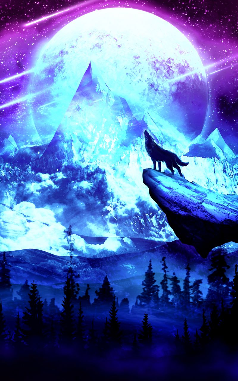 Cute Galaxy Wolf Wallpapers