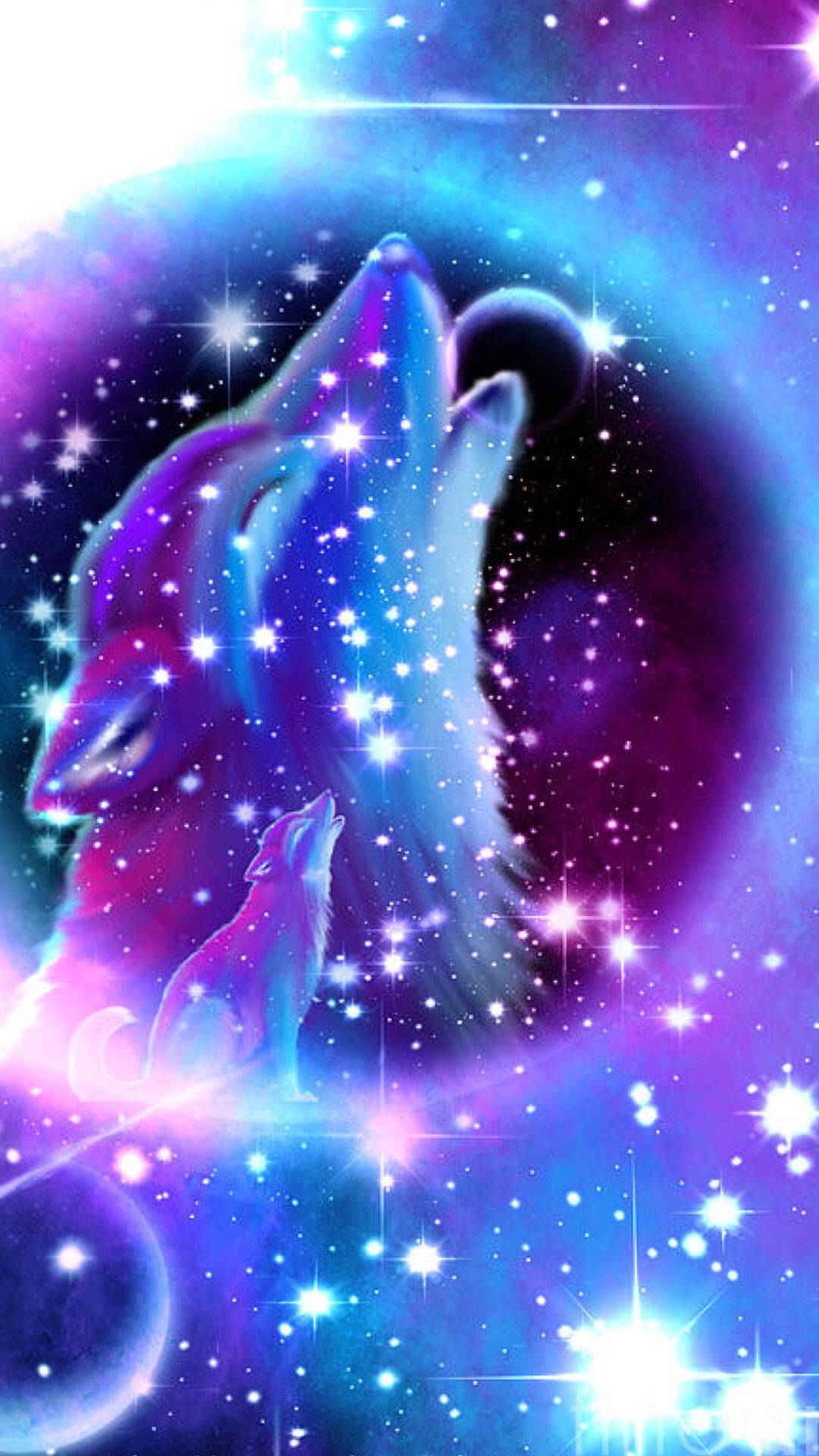 Cute Galaxy Wolf Wallpapers