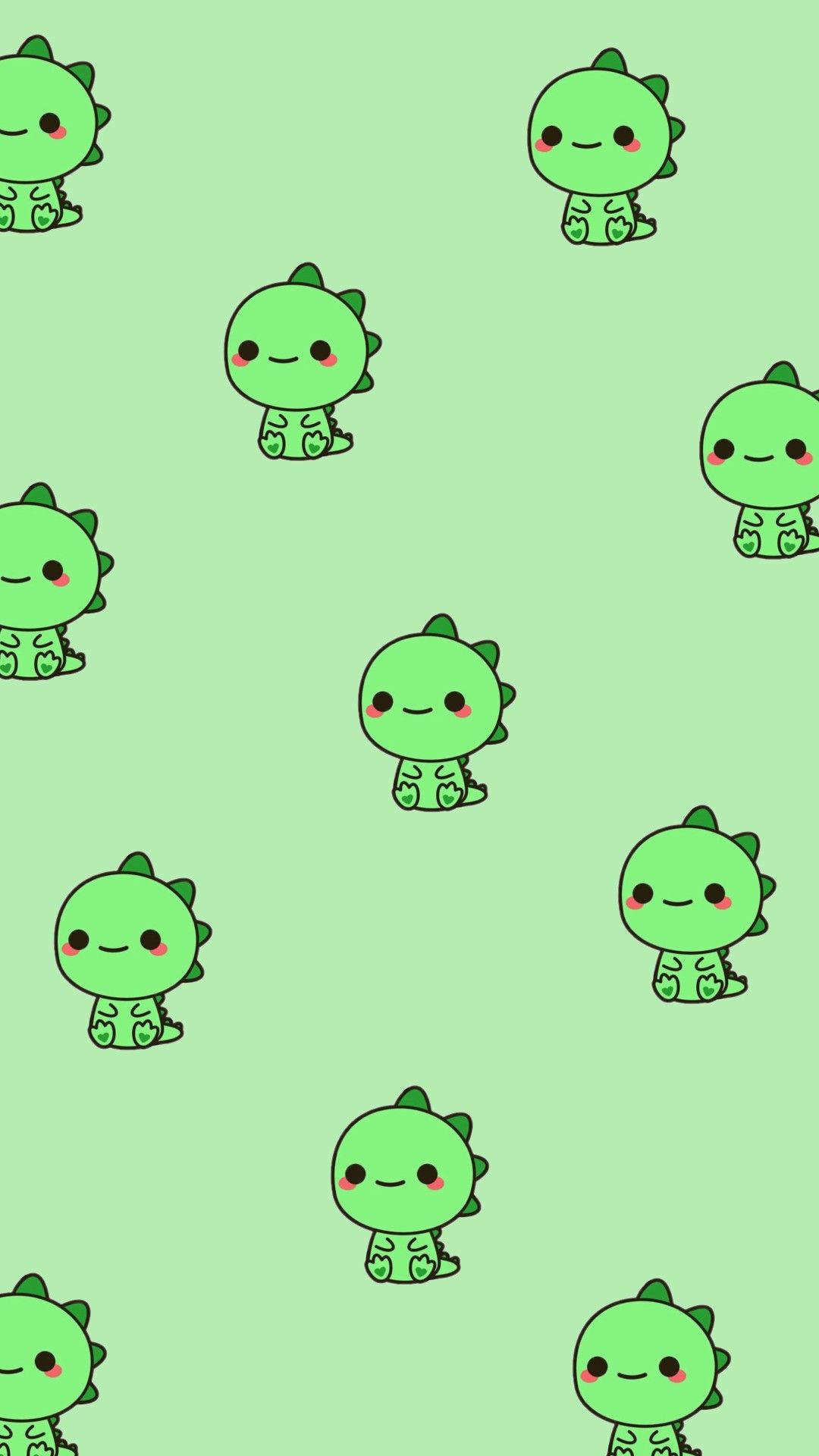 Cute Green Dinosaur Wallpapers