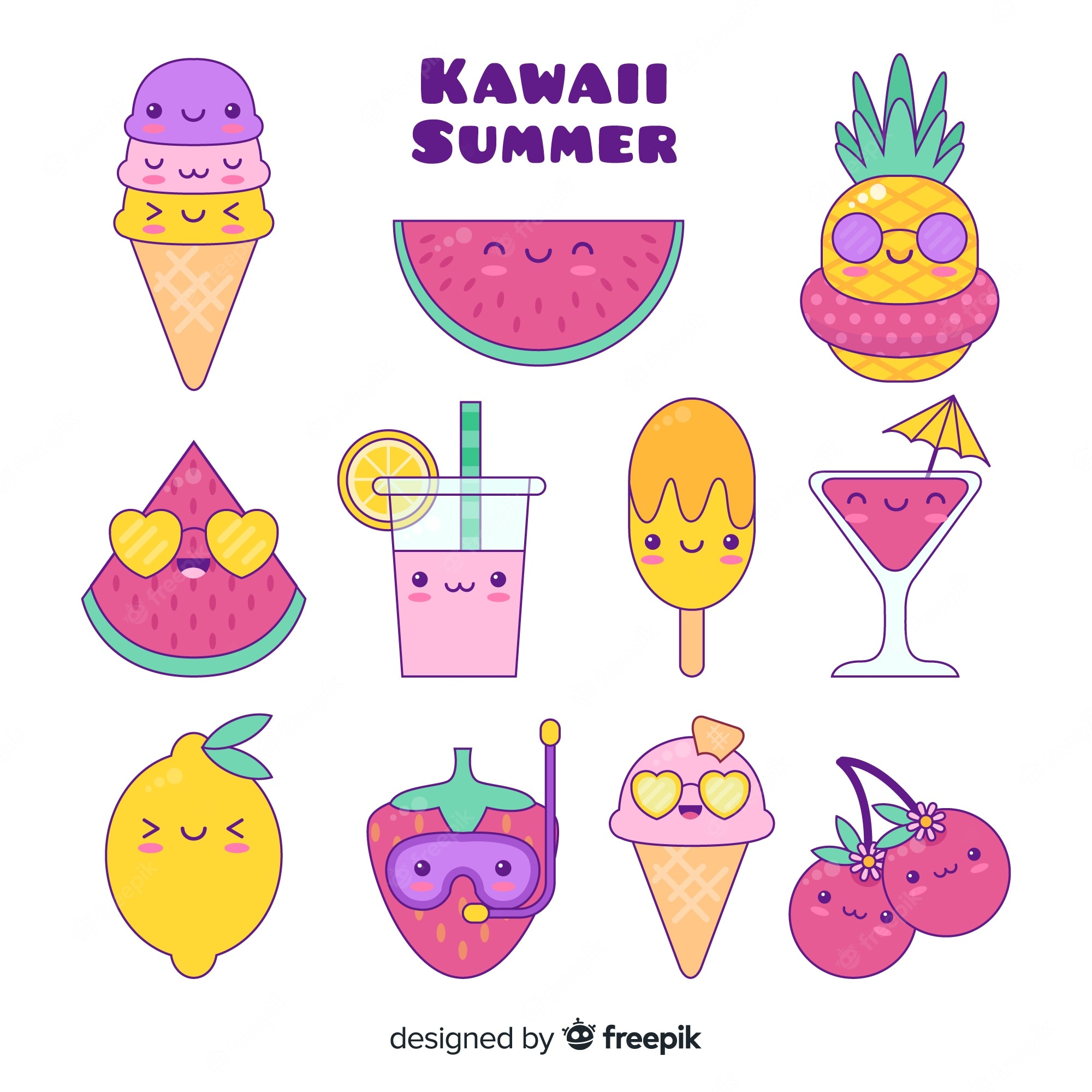 Cute Kawaii Fruit Wallpapers