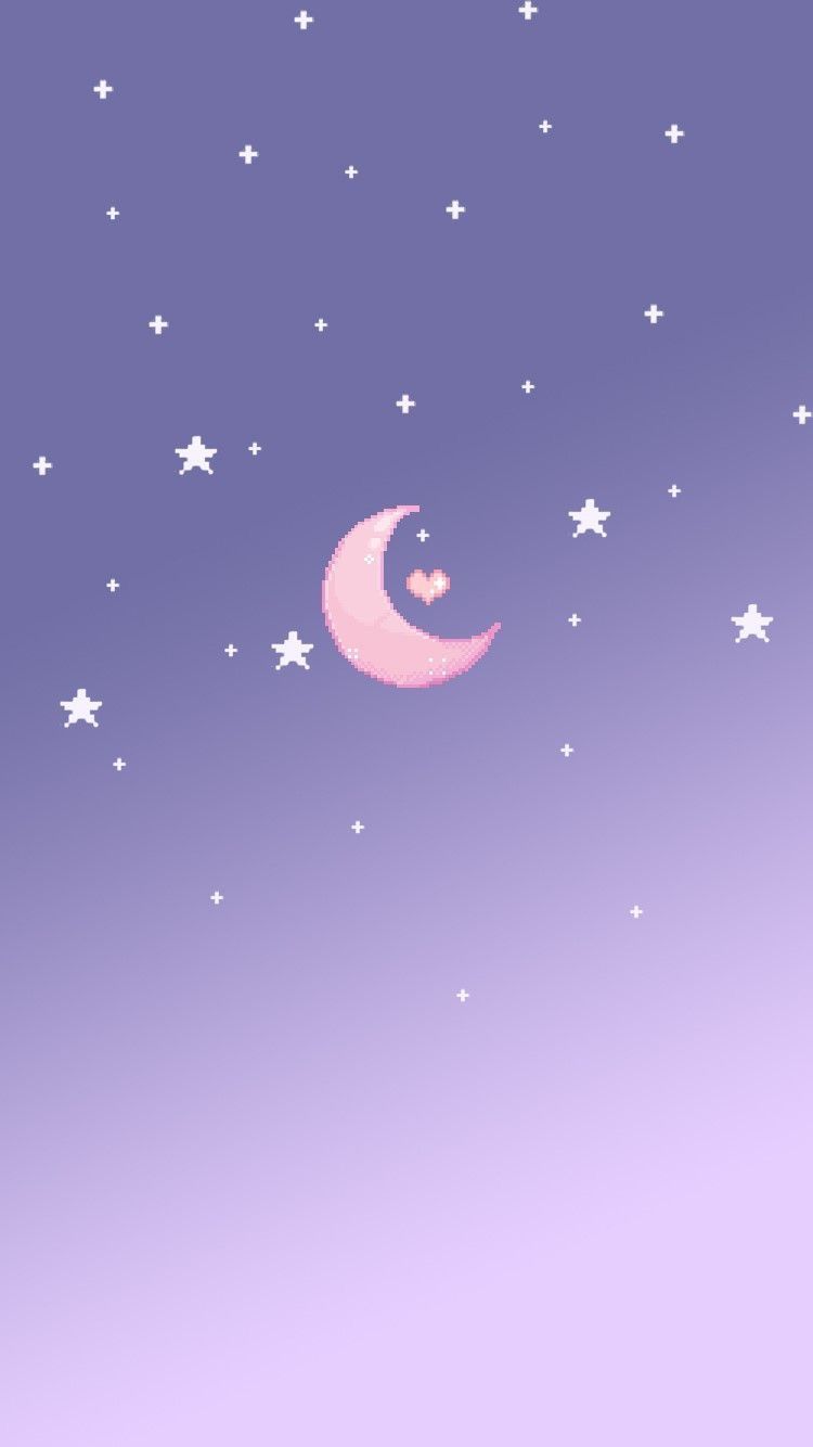 Cute Moon And Stars Wallpapers