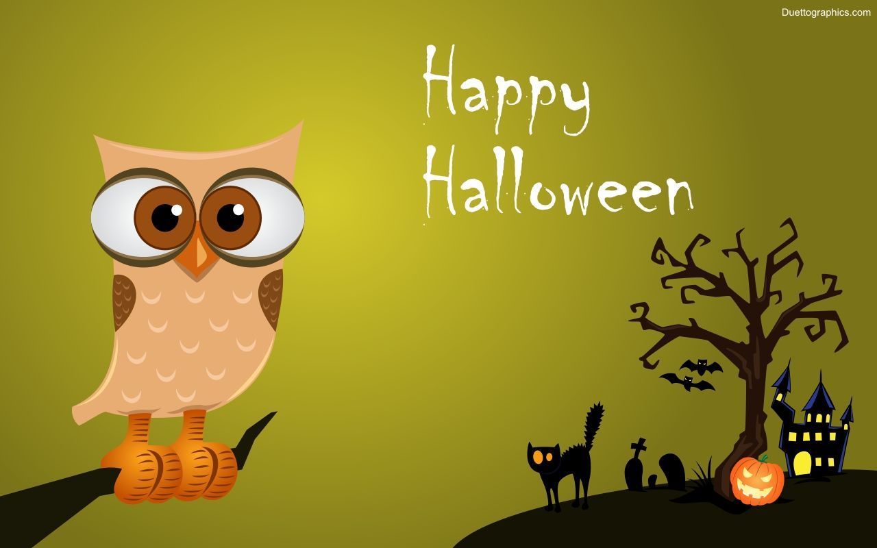 Cute Owl Halloween Wallpapers