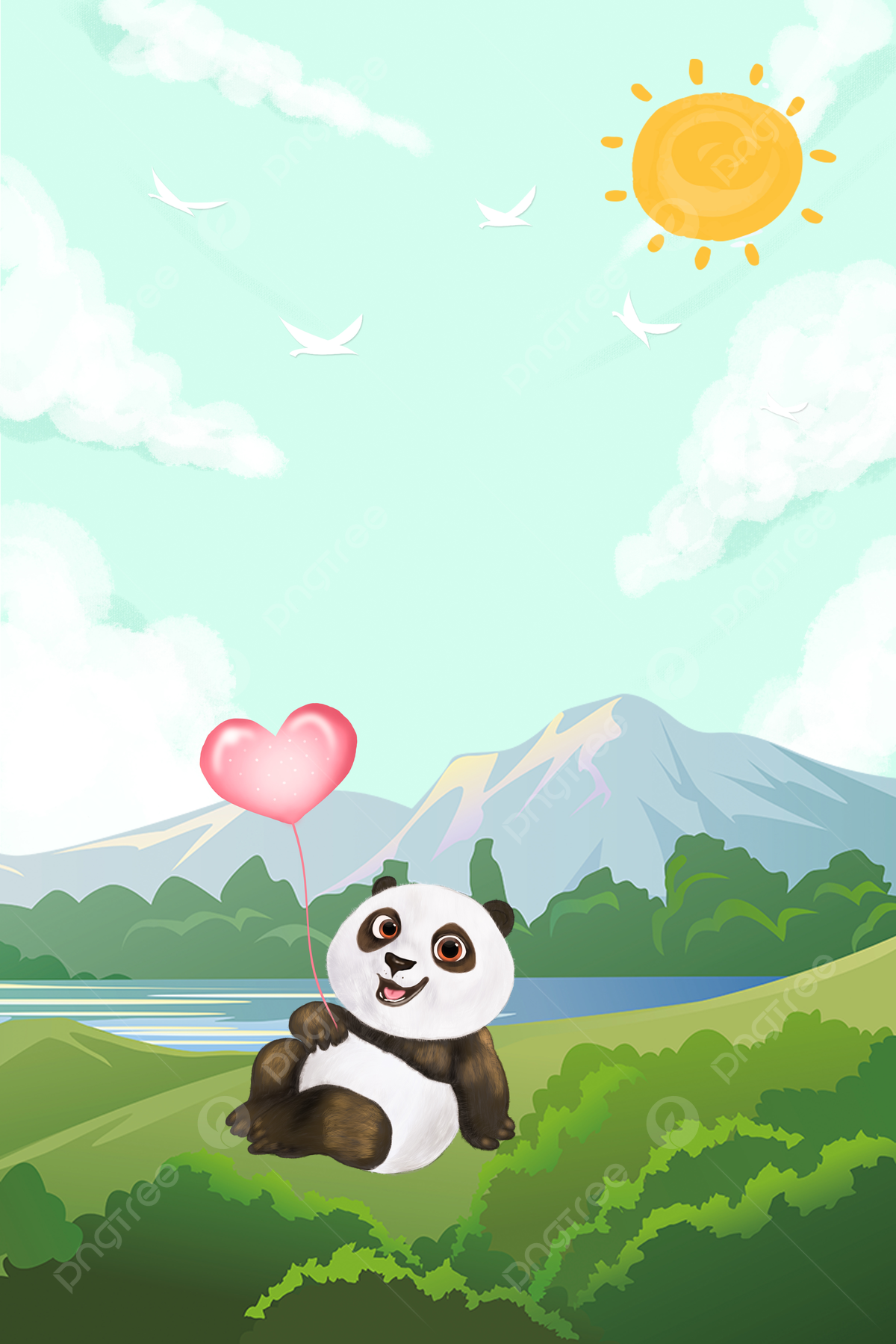 Cute Panda Cartoon  Wallpapers