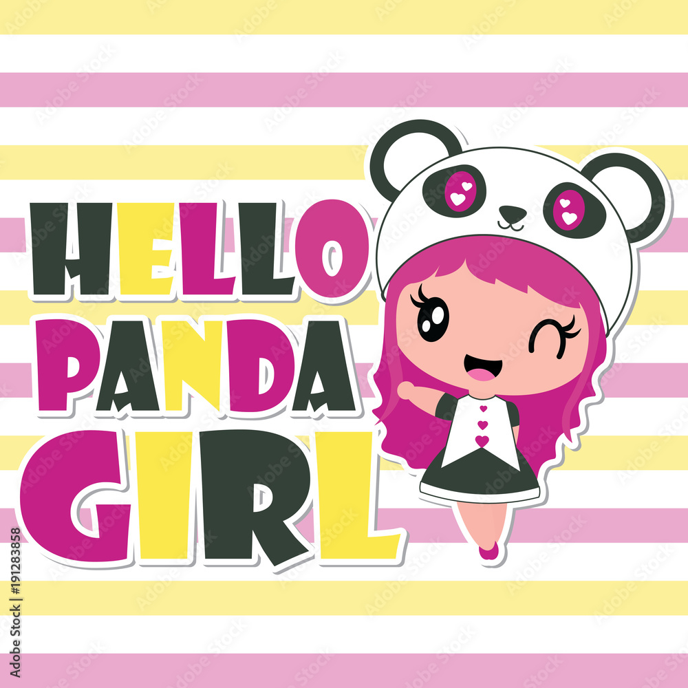 Cute Panda Girl Wallpapers