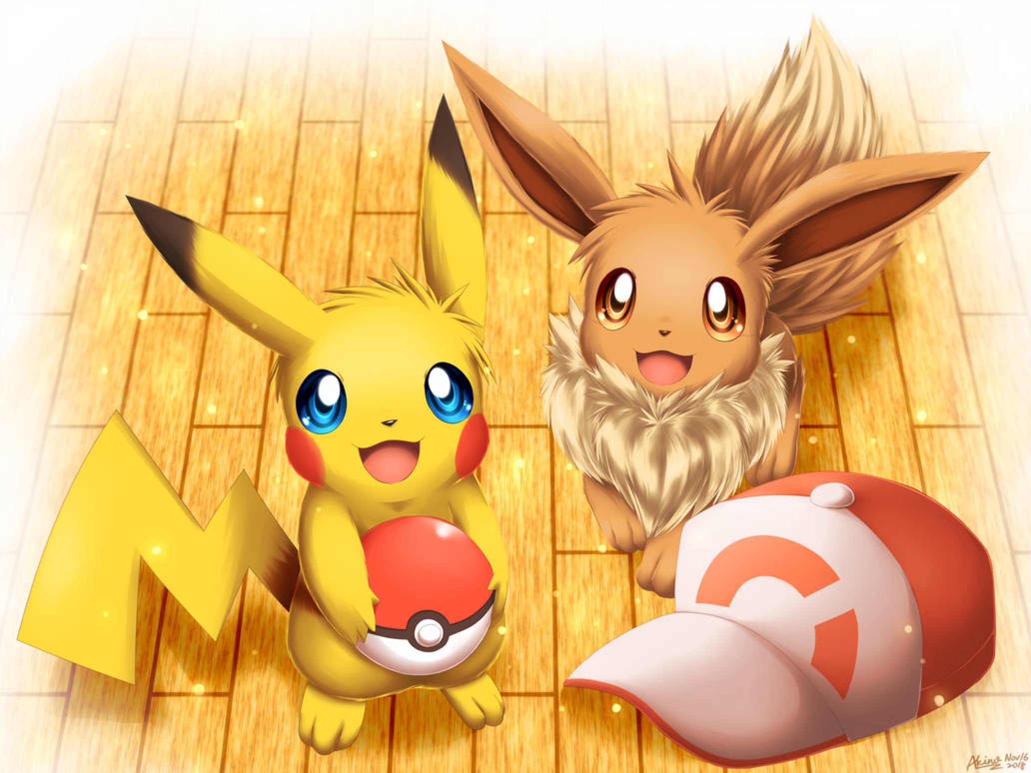 Cute Pikachu And Eevee Wallpapers