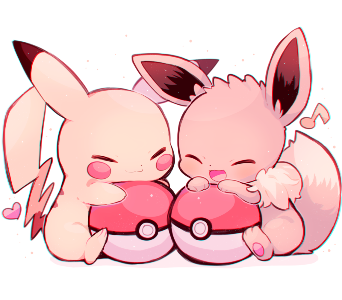 Cute Pikachu And Eevee Wallpapers