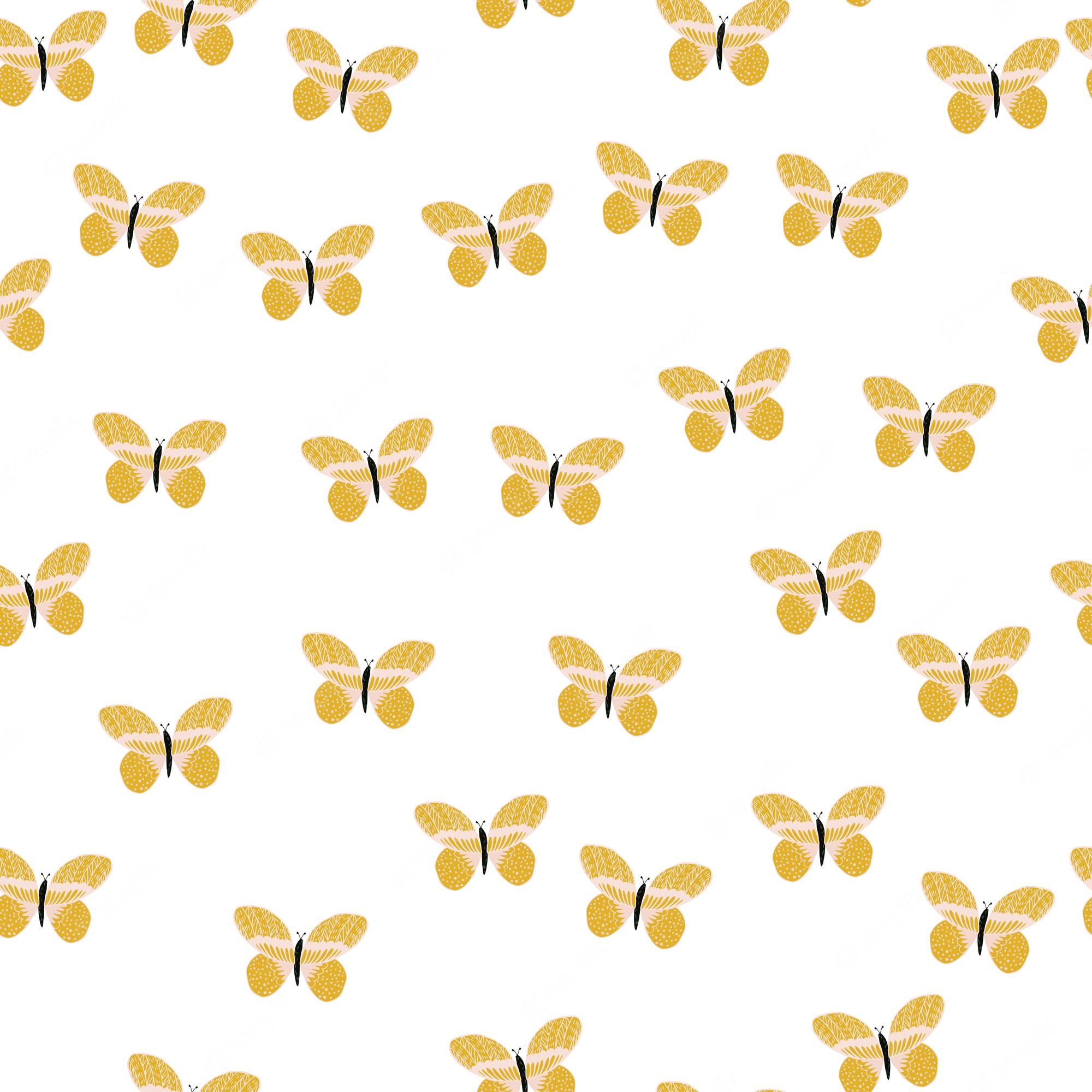 Cute Yellow Butterflies Wallpapers