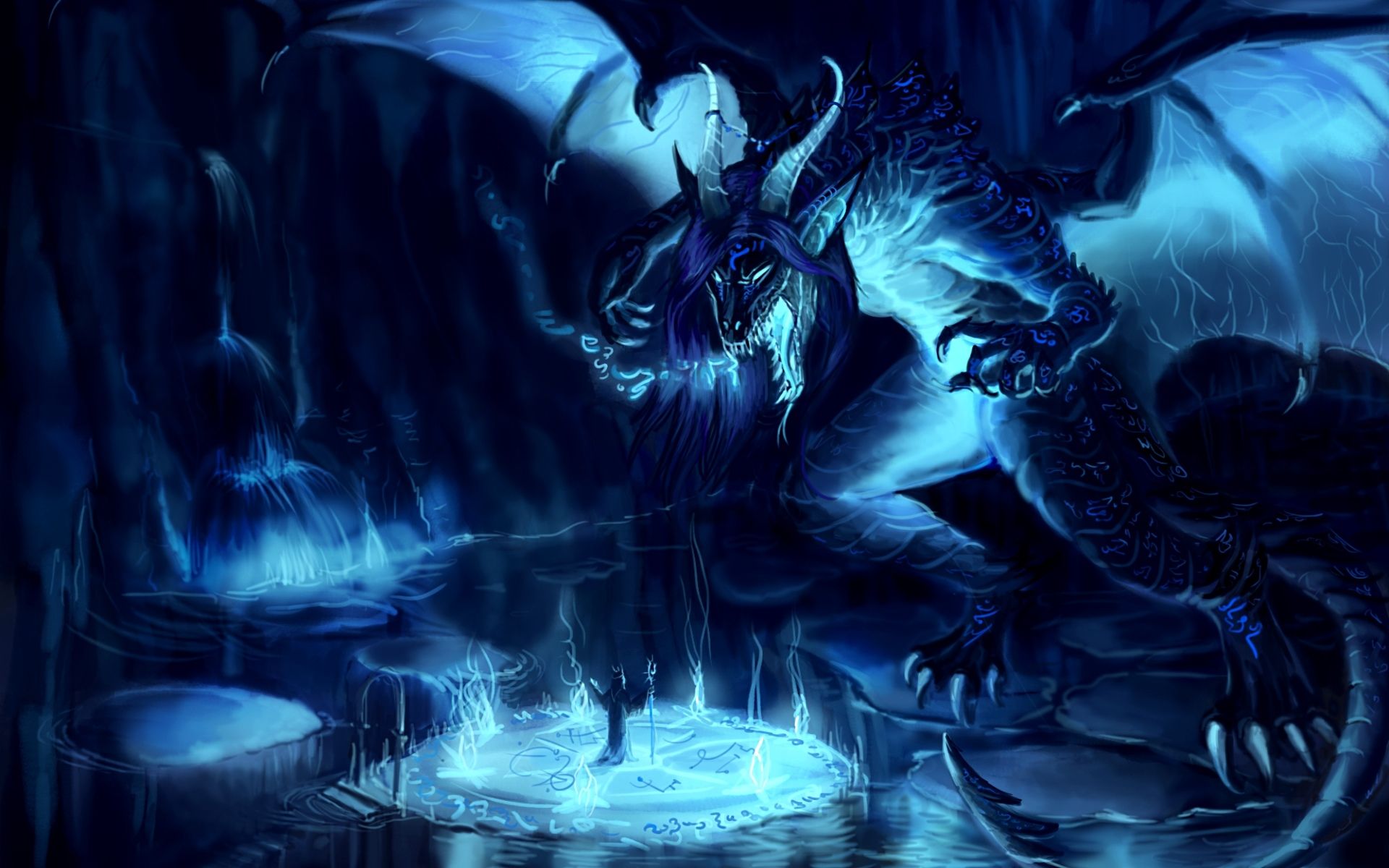 Cool Blue Dragon Wallpapers