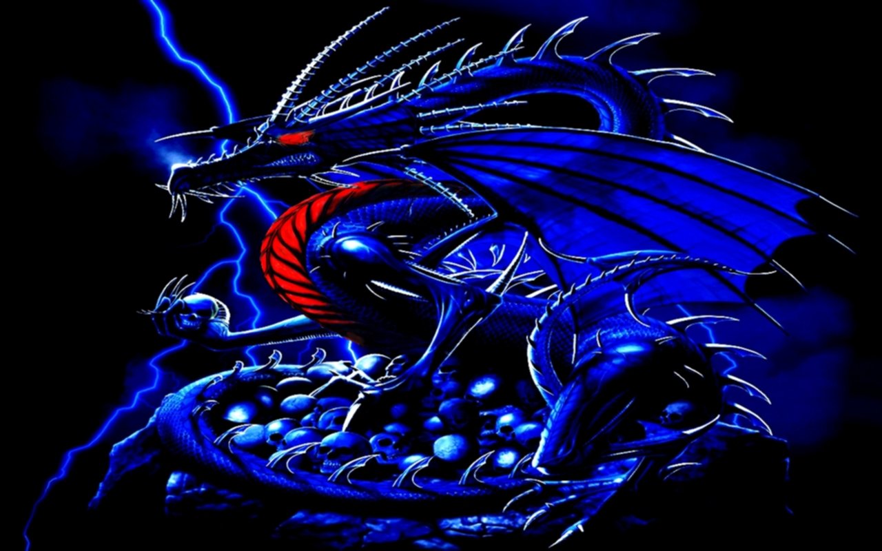 Cool Blue Fire Dragon Wallpapers