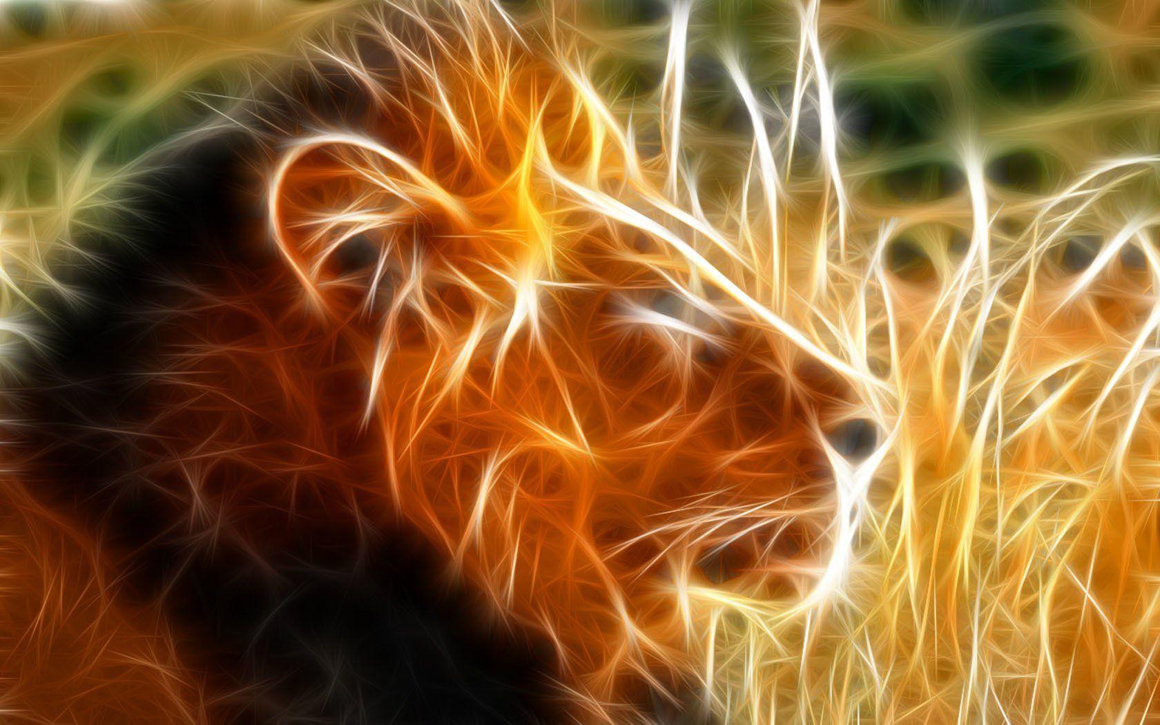 Cool Fire Lion Wallpapers