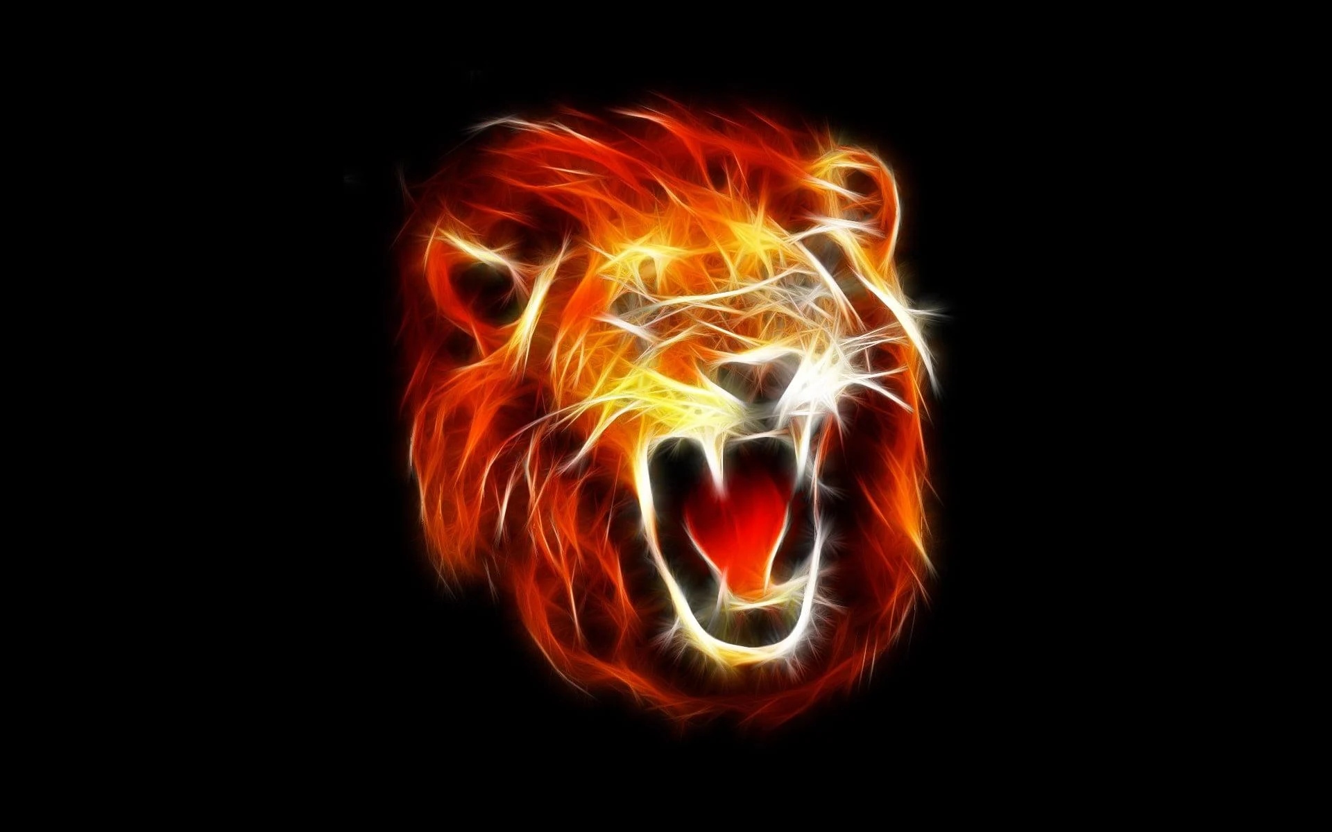 Cool Fire Lion Wallpapers