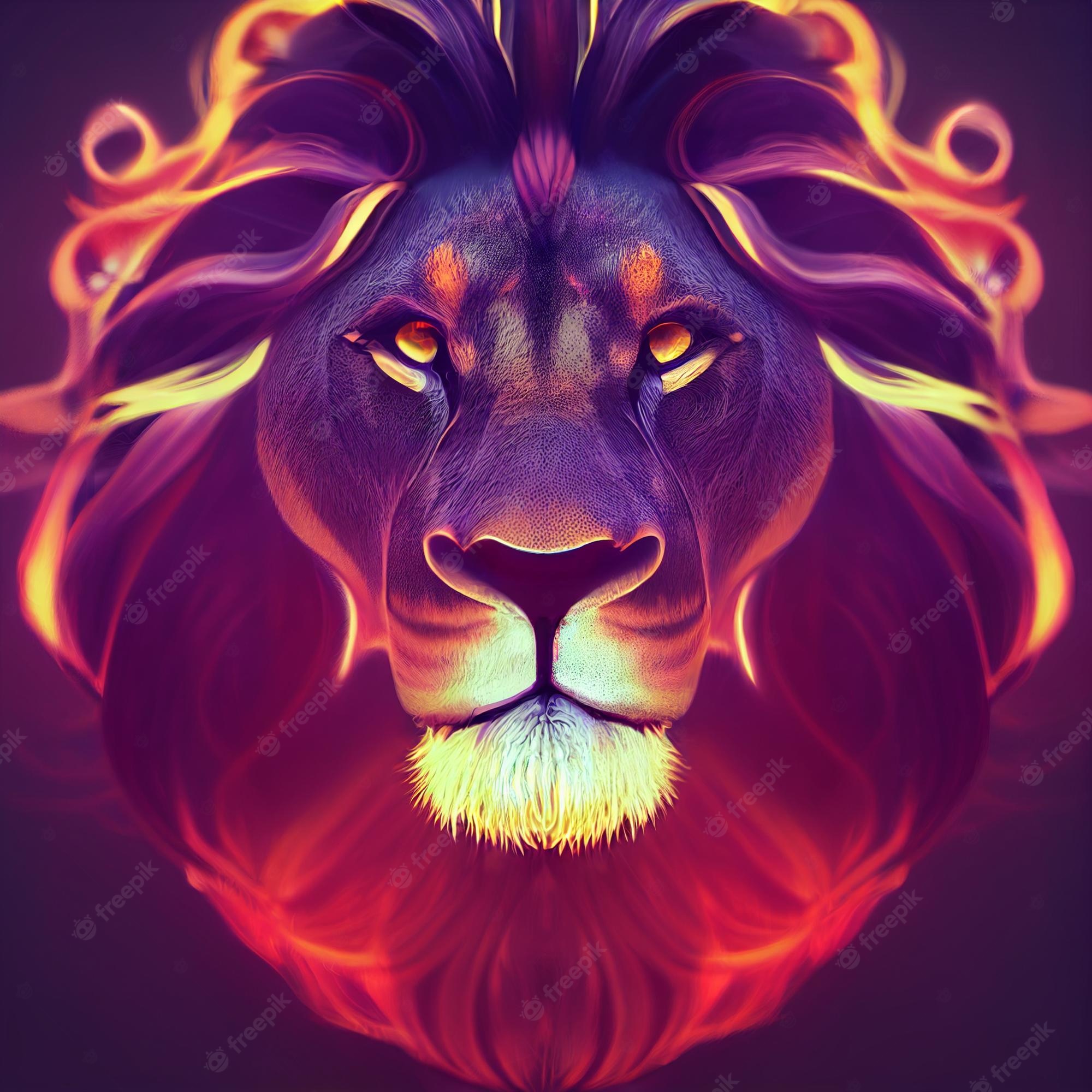 Cool Fire Lion Wallpapers