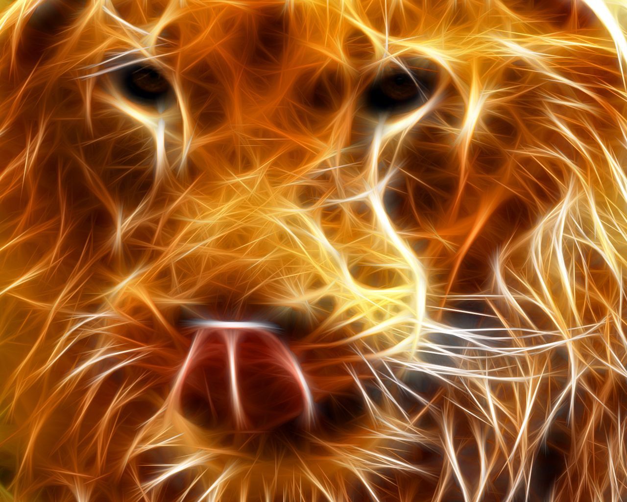 Cool Fire Lion Wallpapers