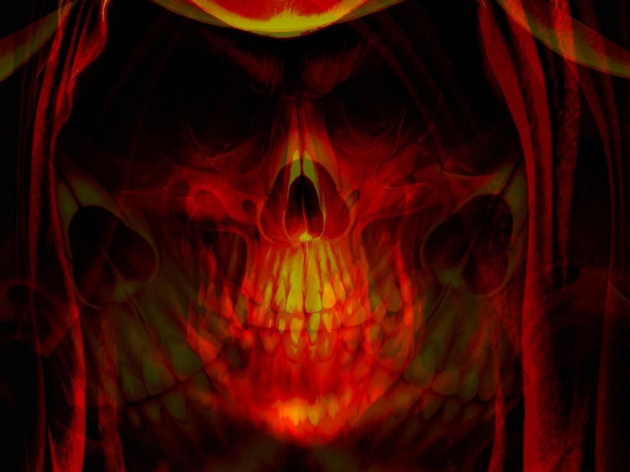 Cool Flaming SkullWallpapers