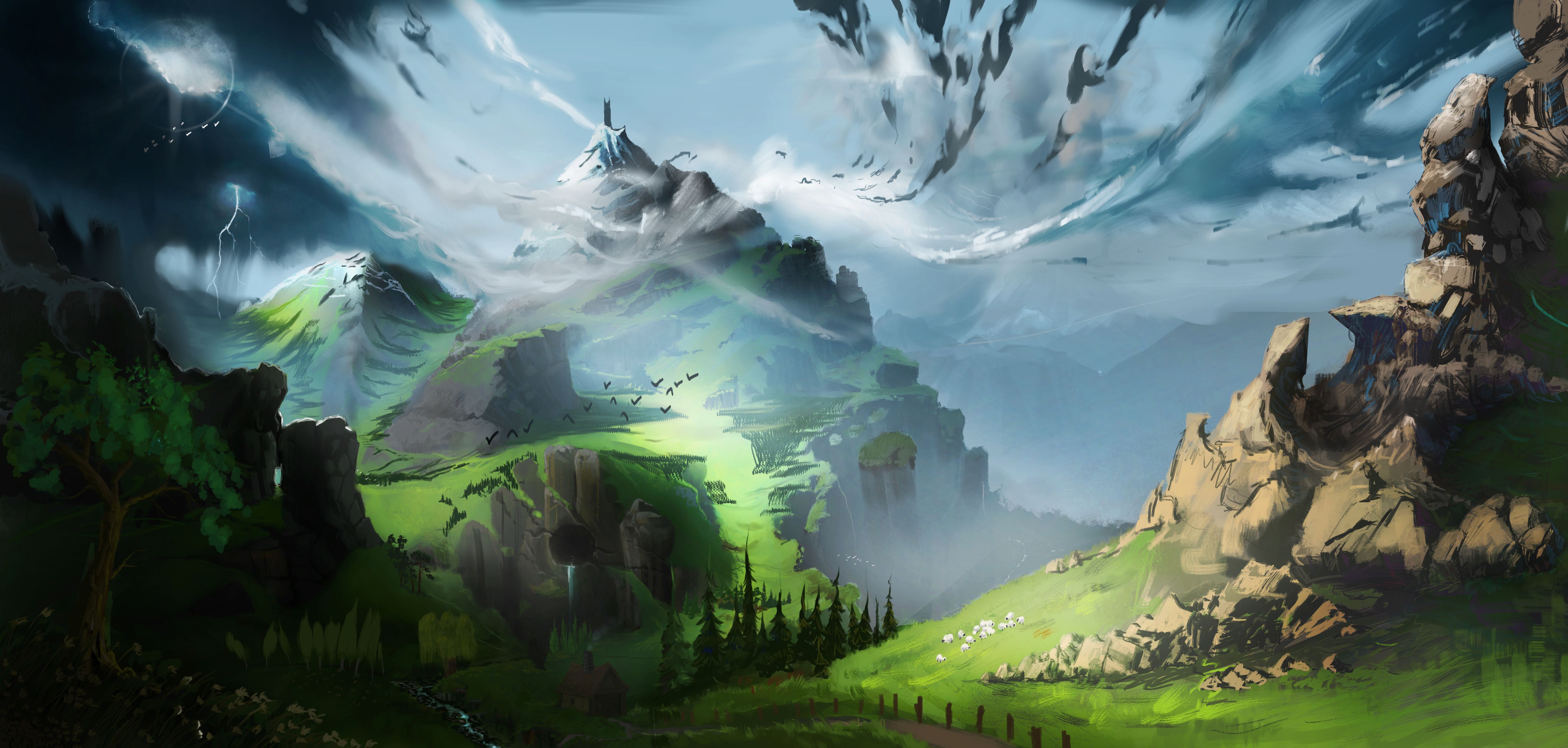 Cool Mountain Fantasy ArtWallpapers