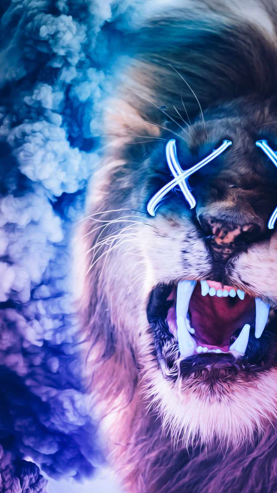 Cool Neon Lion Wallpapers