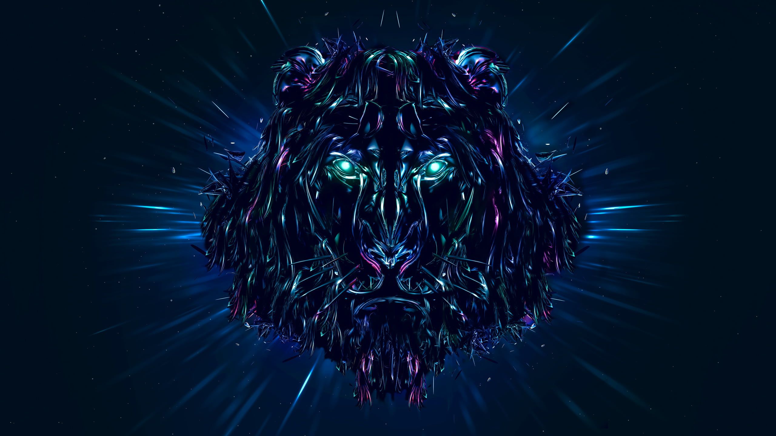 Cool Neon Lion Wallpapers