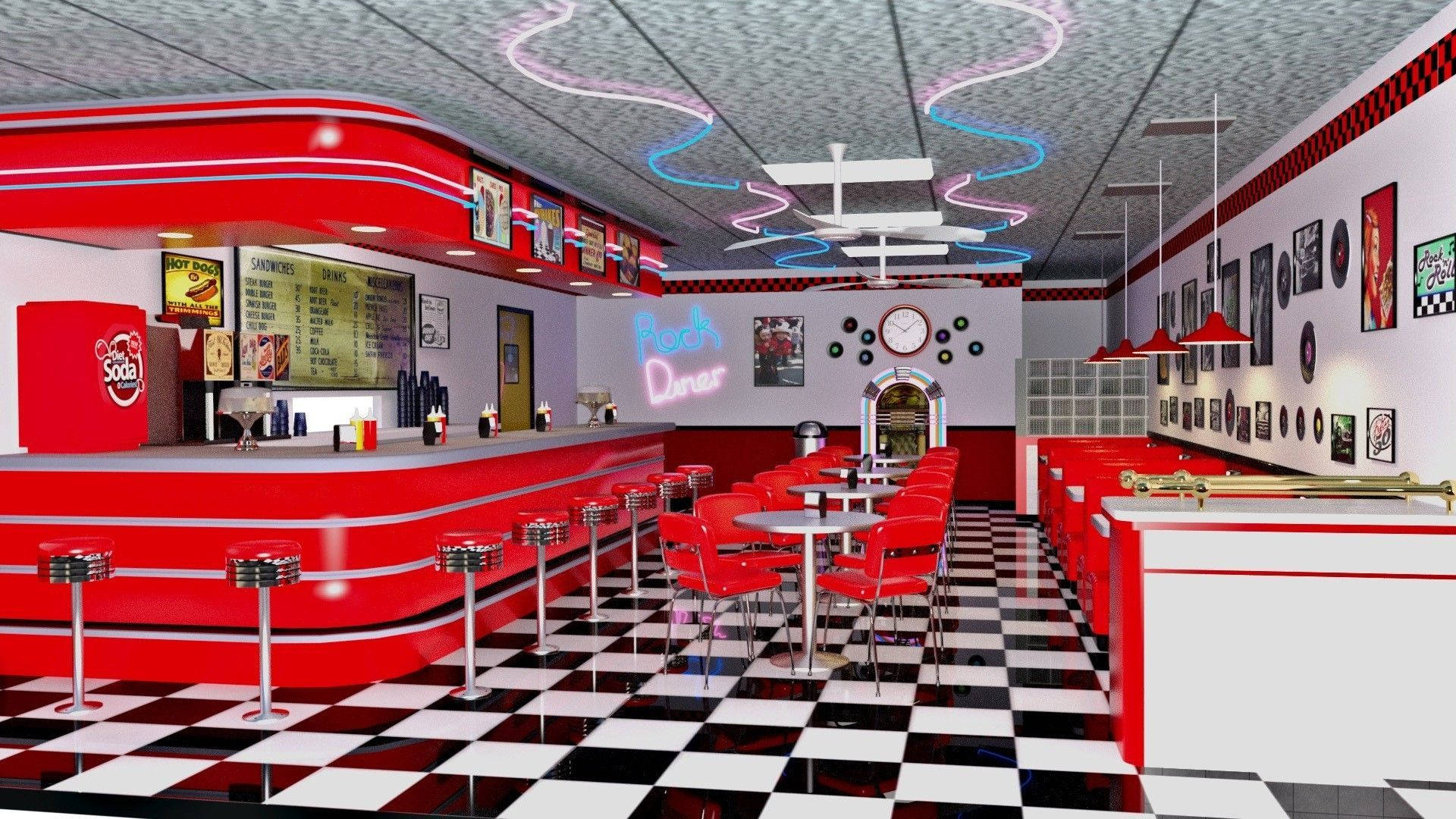 Retro Diner Wallpapers