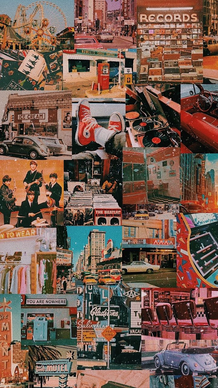 60S Collage Aesthetic Wallpapers