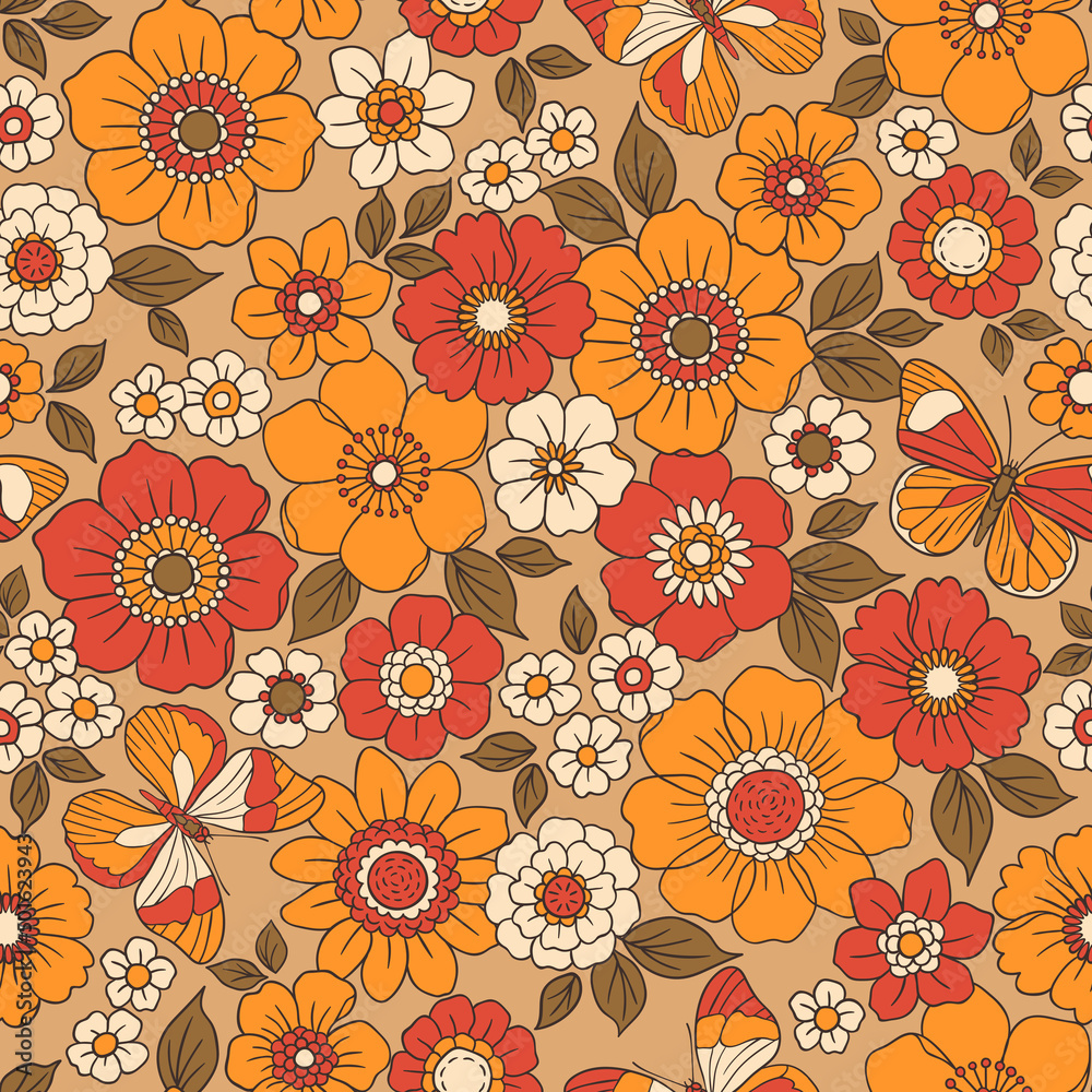 70S Floral Wallpapers