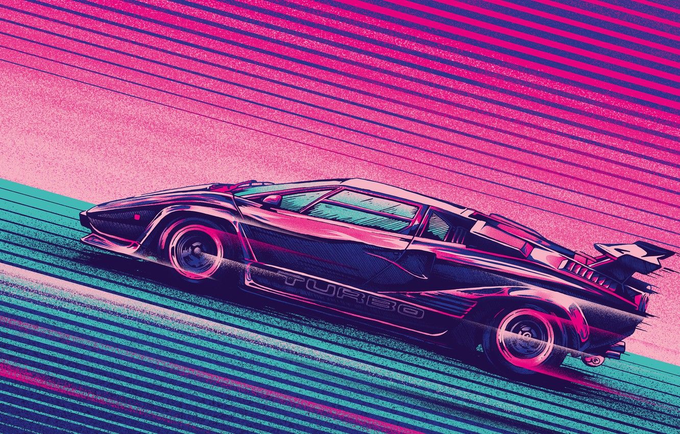 80S Neon Car Iphone Wallpapers