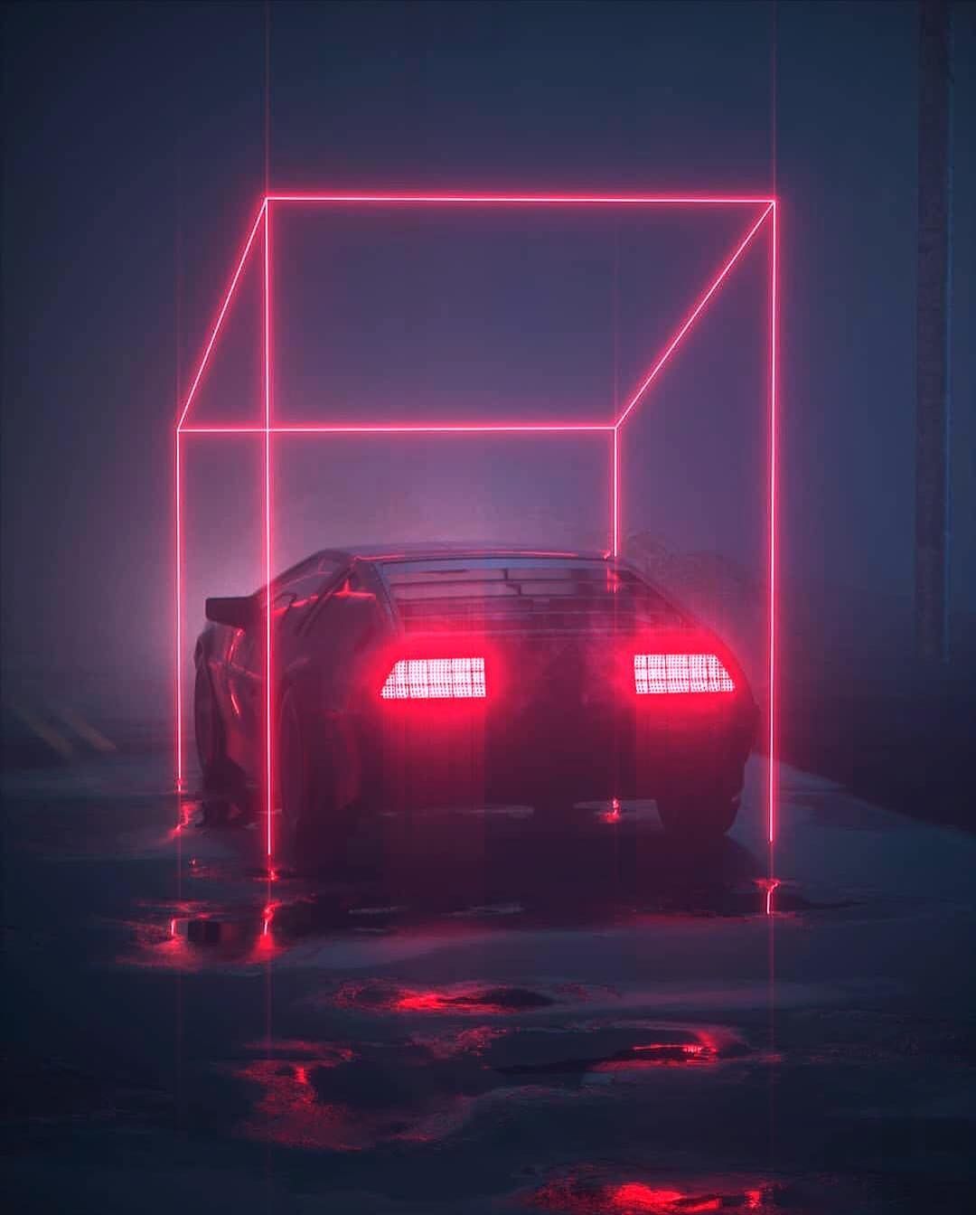 80S Neon Car Iphone Wallpapers