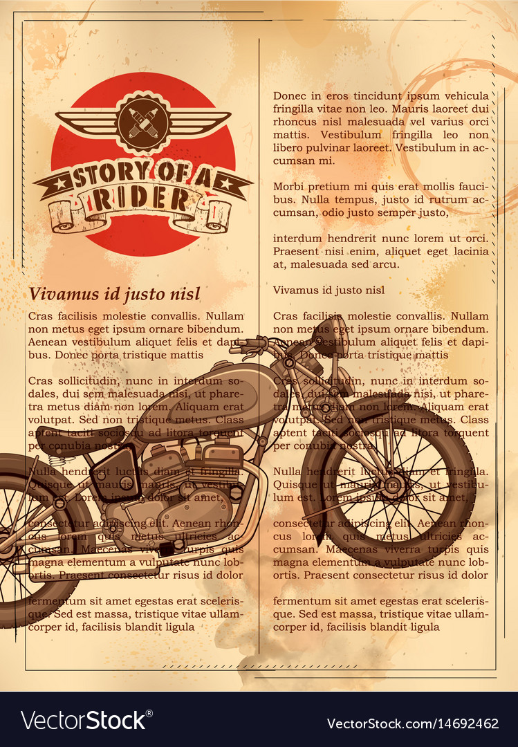Vintage Motorcycle Background
