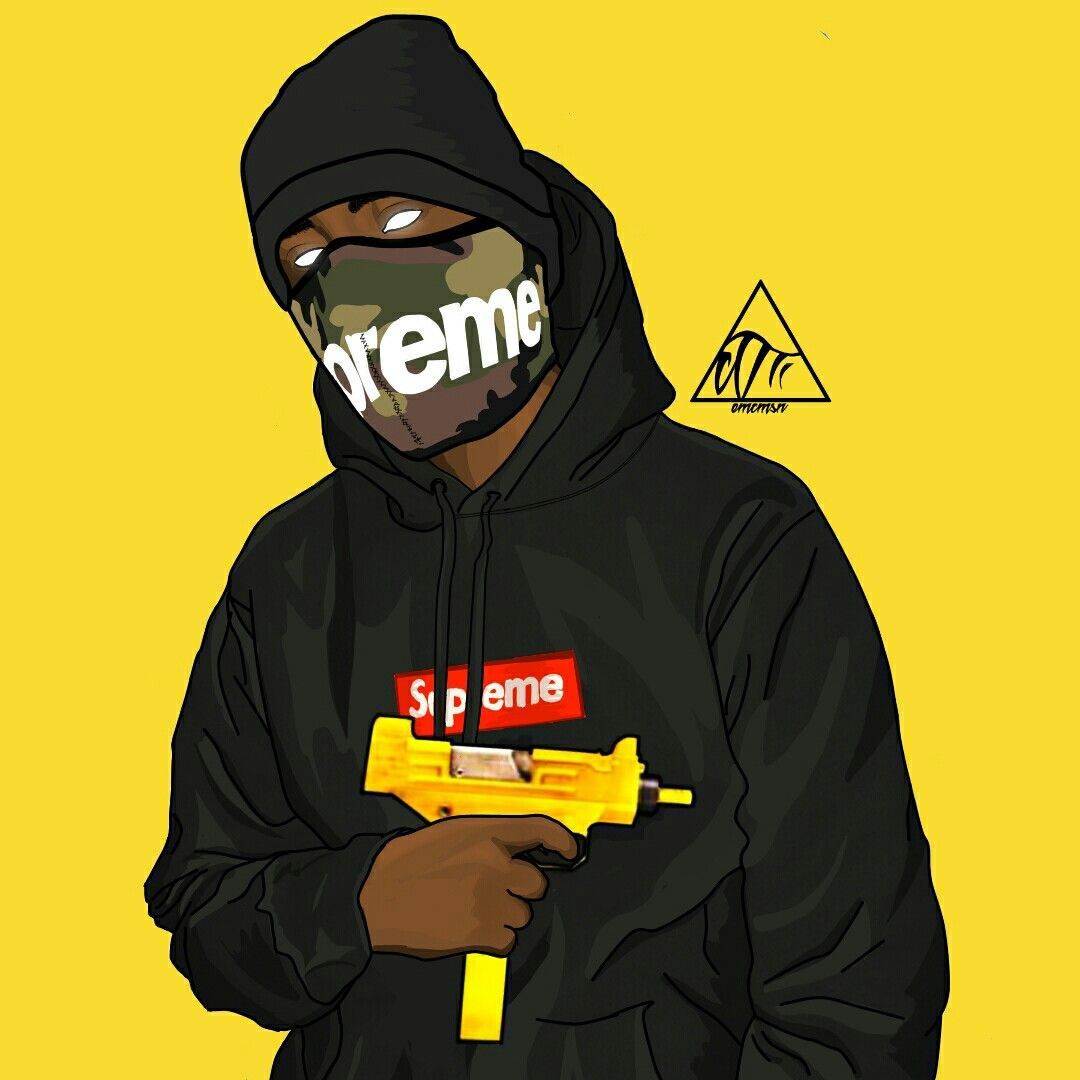 1080X1080 Supreme Cartoon Wallpapers