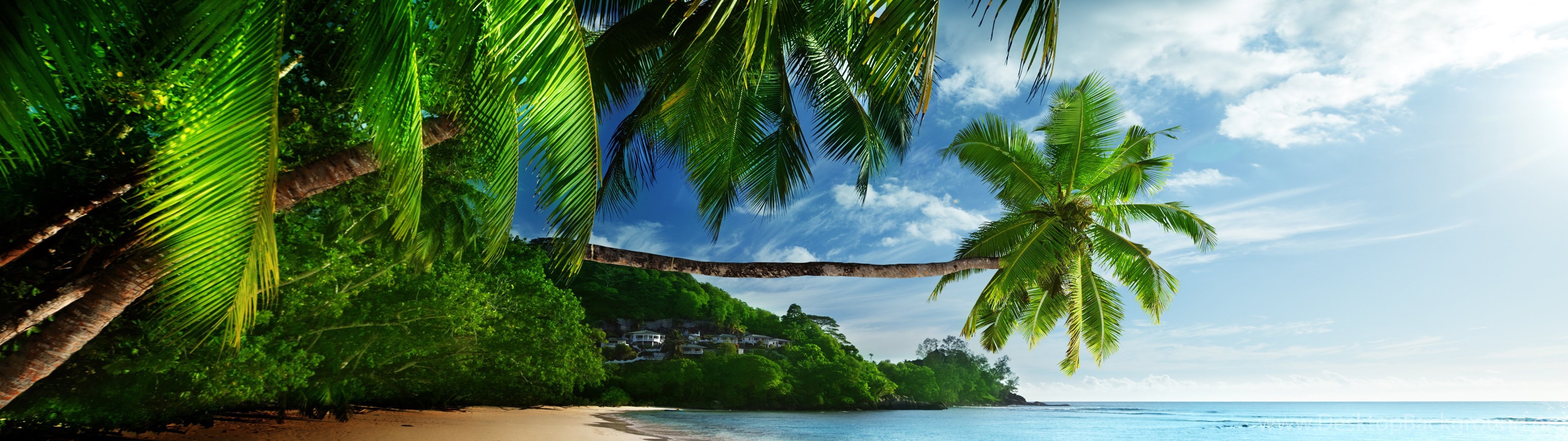 3840X1080 Hd Dual Monitor Beach Wallpapers